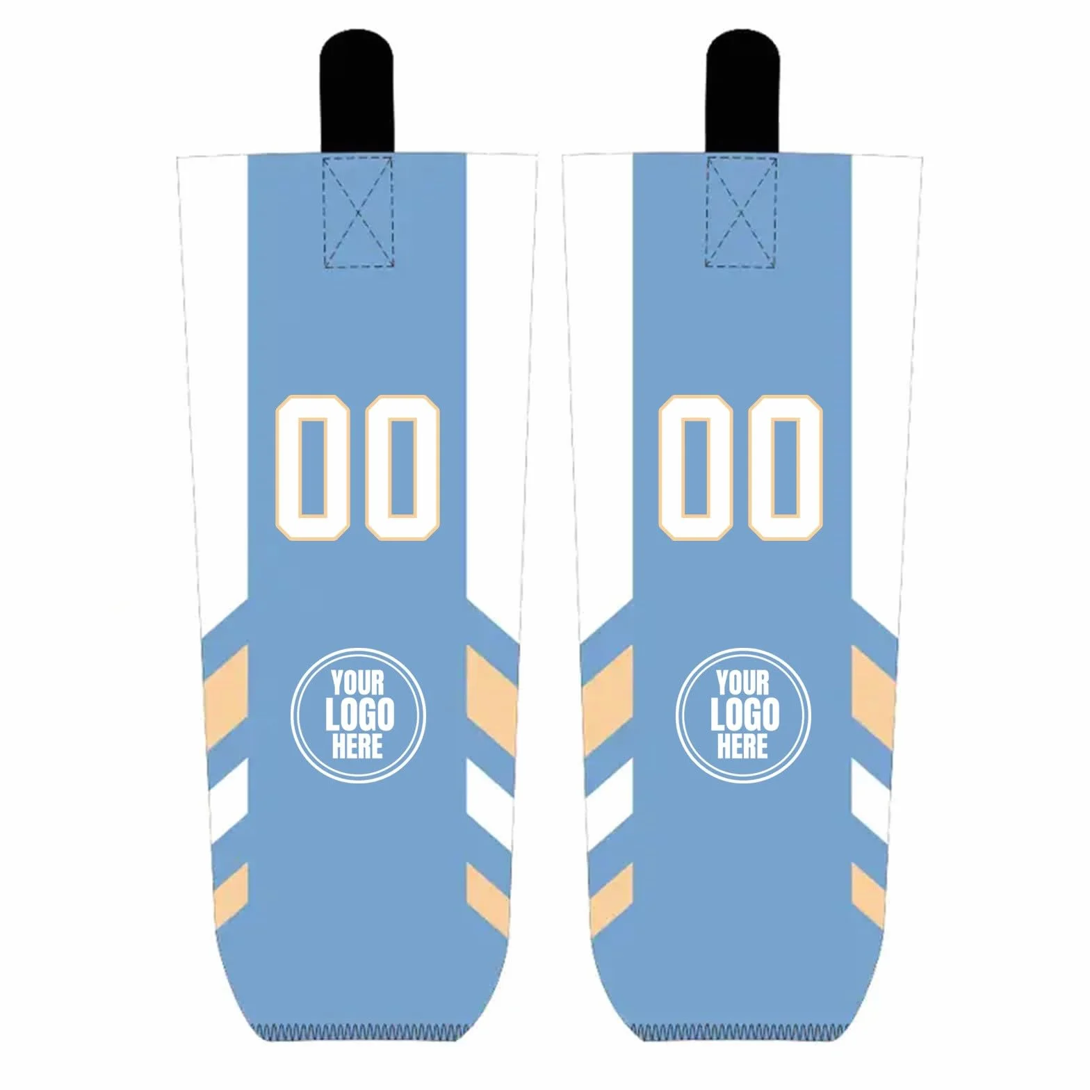 Chaussettes hockey sur glace personnalisées avec numéro imprimé