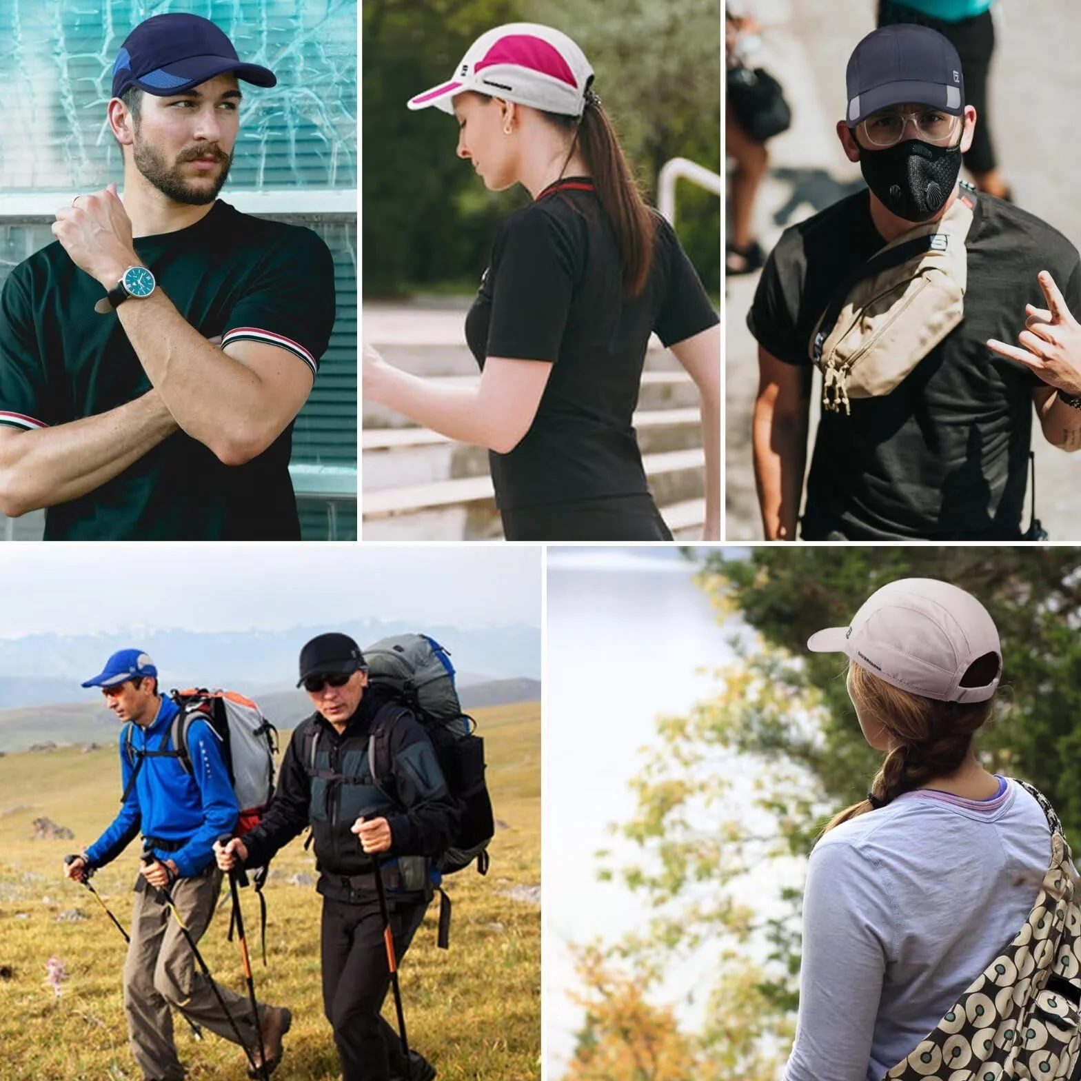 GADIEMKENSD Casquette Extérieur Course Respirable Séchage Rapide