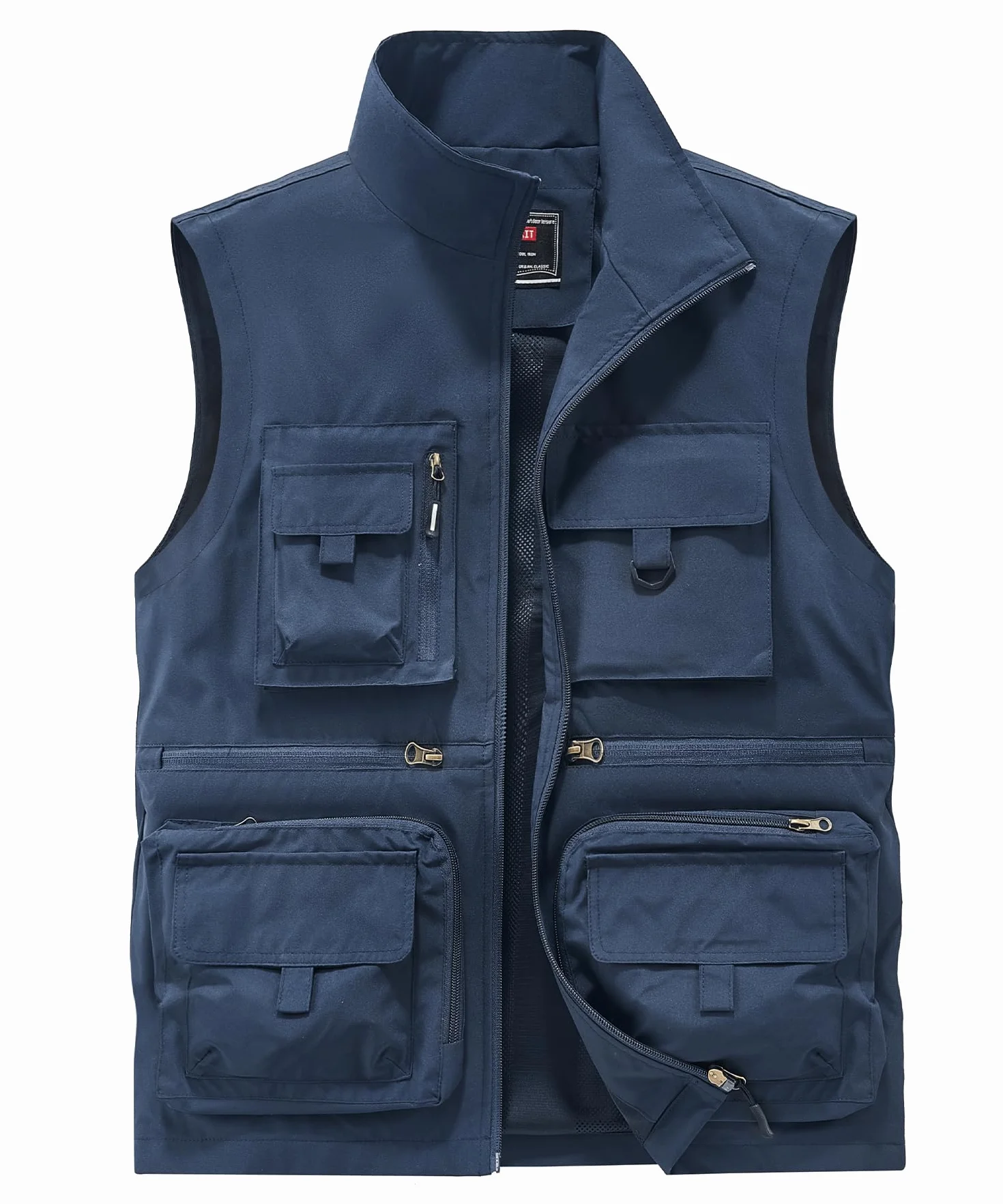 Gilet de Pêche Homme Multi-Poches Séchage Rapide Sans Manche Léger Respirant Chasse Camping Photographie