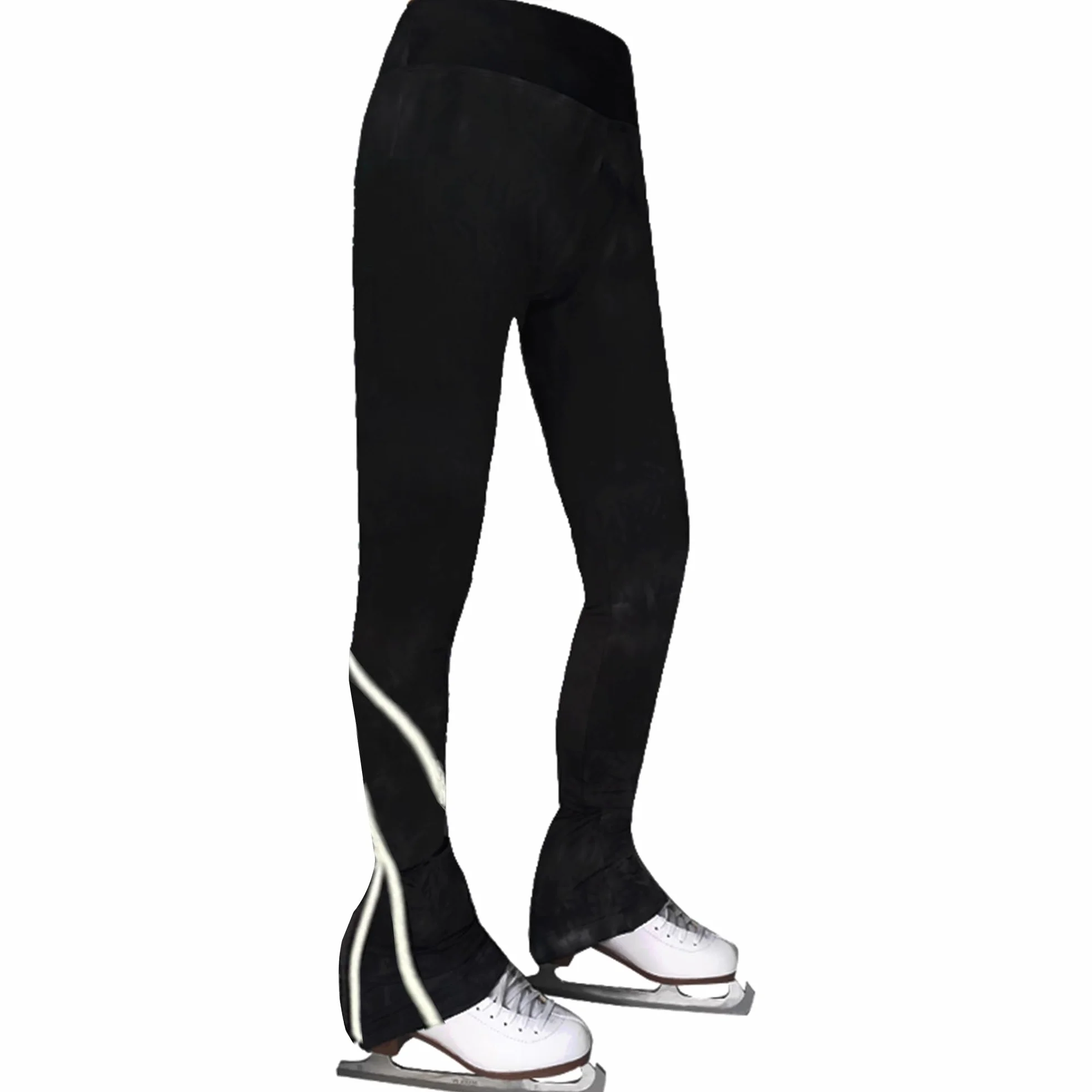 Pantalon de Patinage Artistique pour Fille et Femme - Noir - Polaire - Respirant
