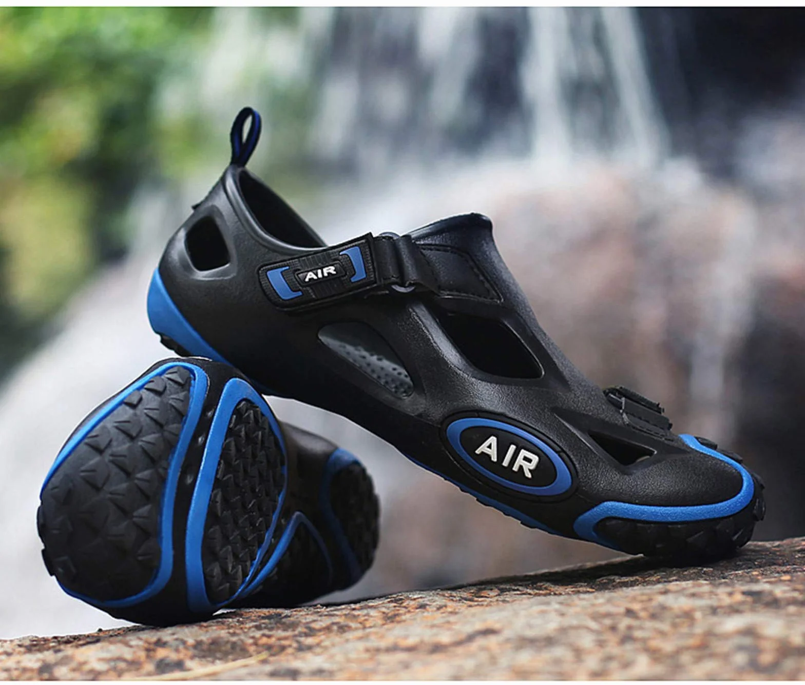 Sandales de Cyclisme Unisexes pour Hommes et Femmes, Blue-42