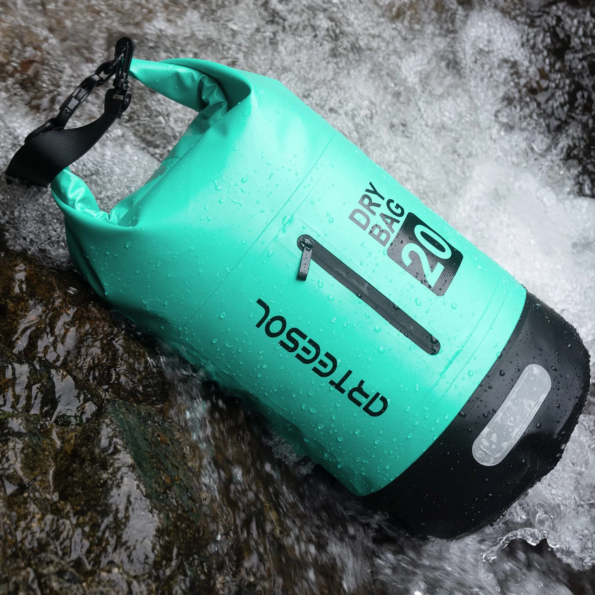 Sac Sec Étanche Kayak Bateau Canoë 5L 10L 20L 30L avec Sangle Réglable