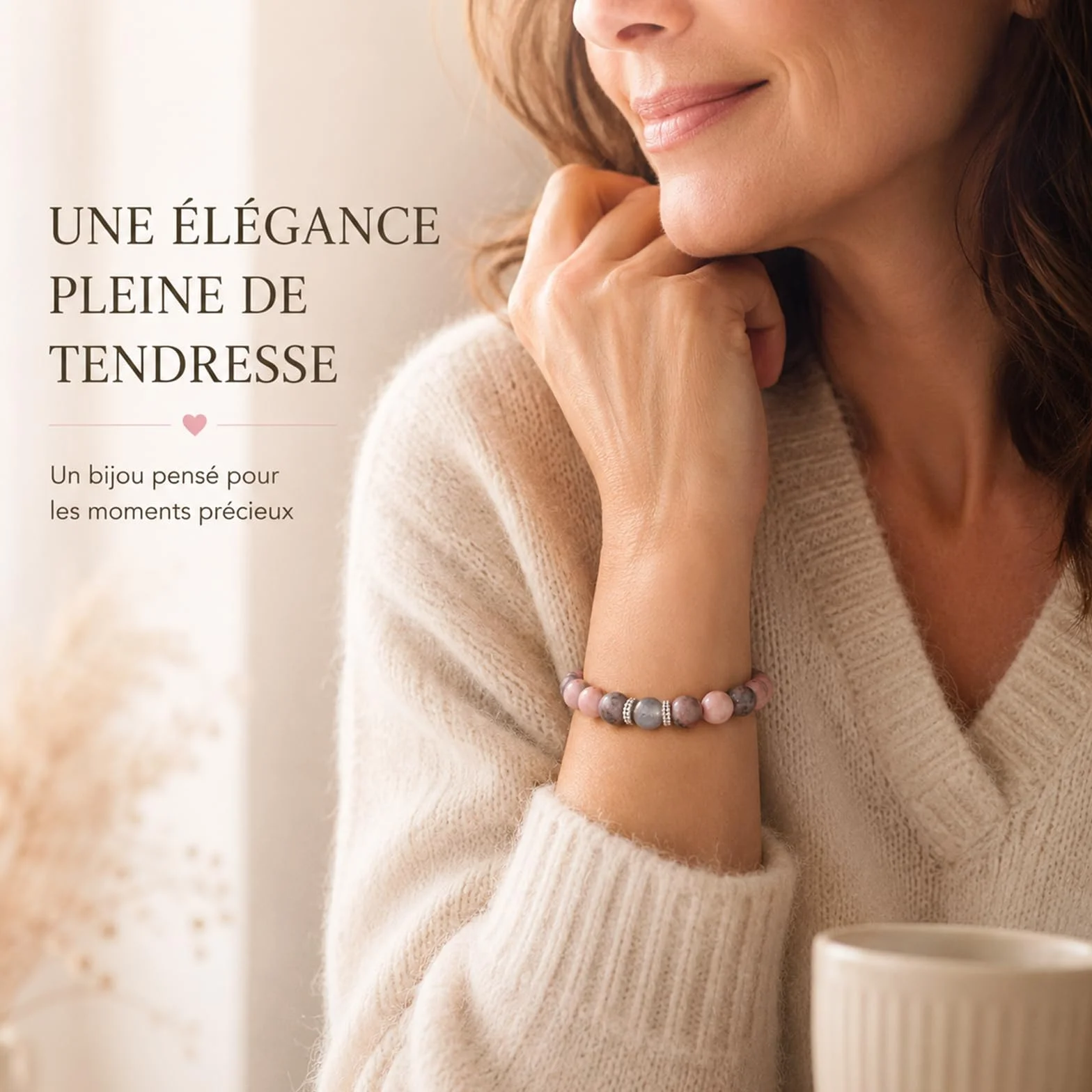 Bracelet Pierres Naturelles Femme Original Cadeau Ado Fille Noel Anniversaire Amie Maman Sœur