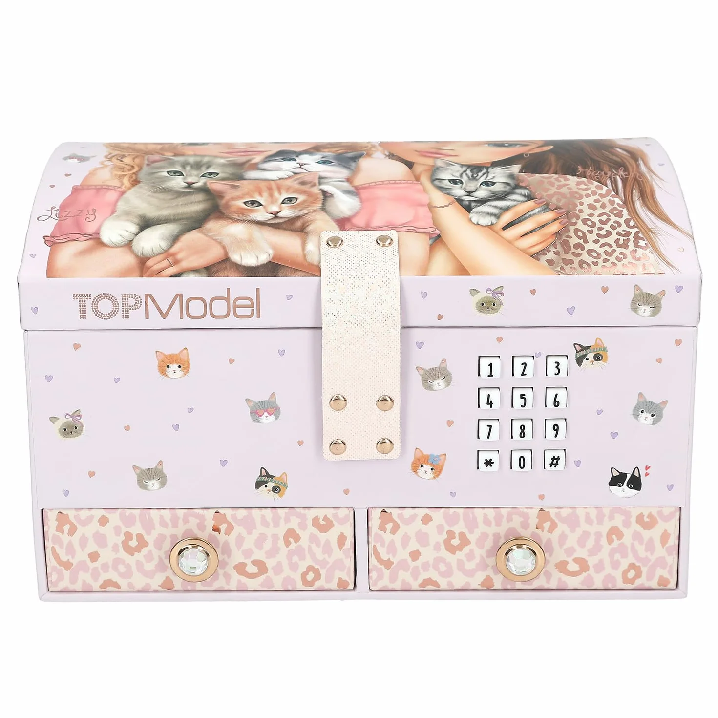 Depesche TOPModel Cat Love Boîte à Bijoux Lilas avec Code Son Miroir