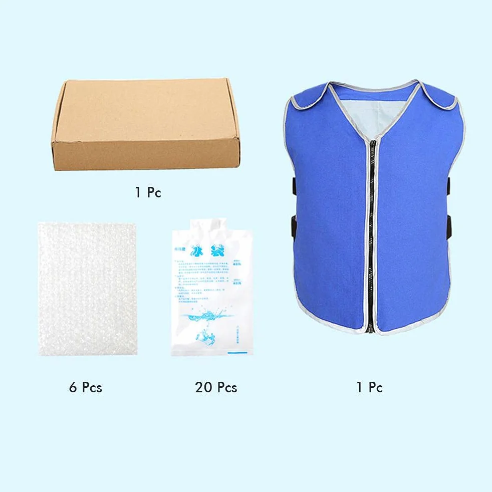 Gilet de refroidissement par glace réglable pour sports de plein air, pêche, cyclisme
