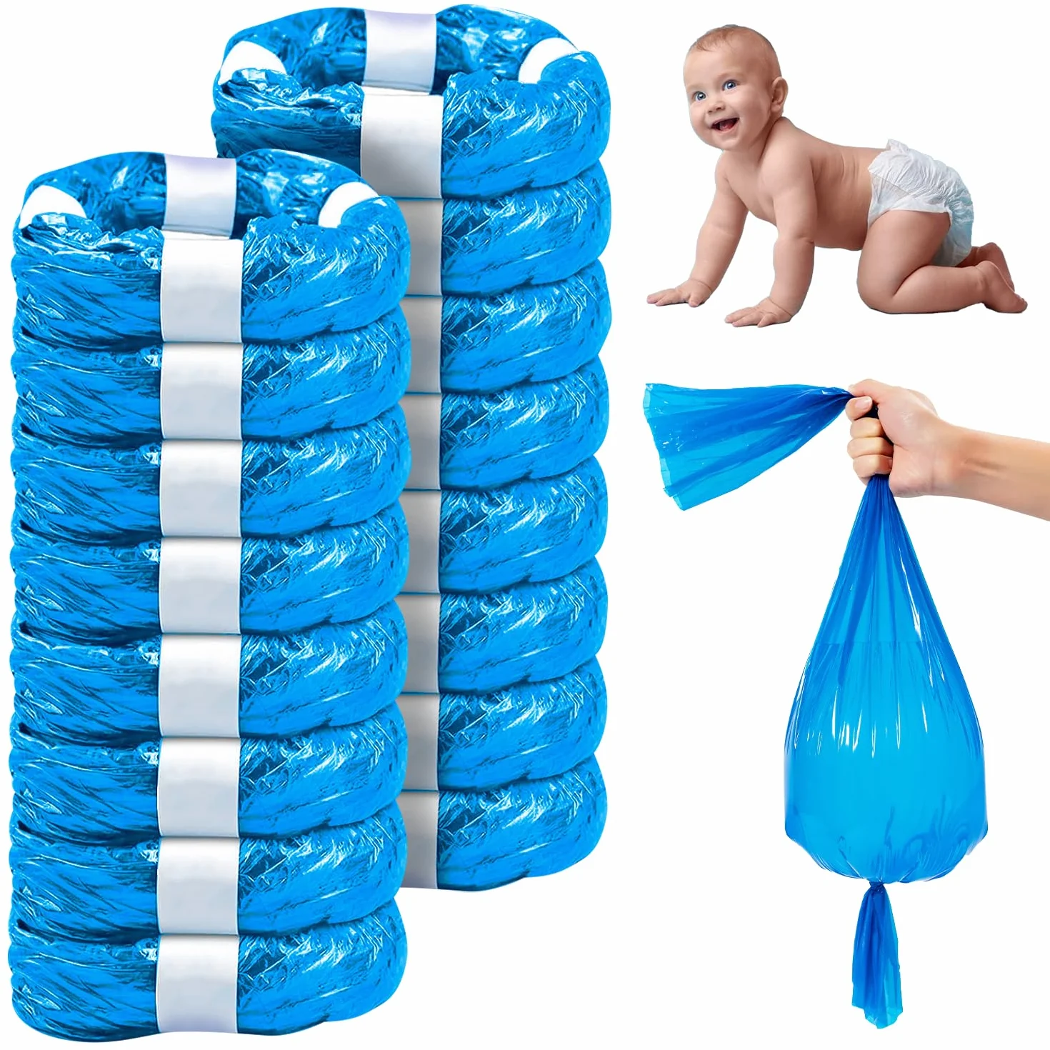 Sacs Parfumés 4,5 Mètres Anti-Odeur Compatibles Tommee Tippee Twist & Click, Sangenic Tec, Simplee Sangenic, LitterLocker