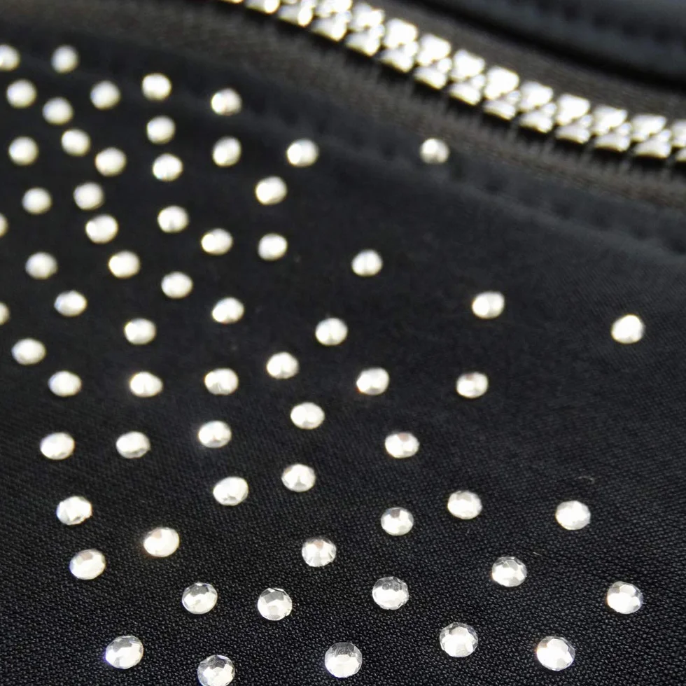 LIUHUO Veste de patinage artistique pour filles Noir entraînement spectacle