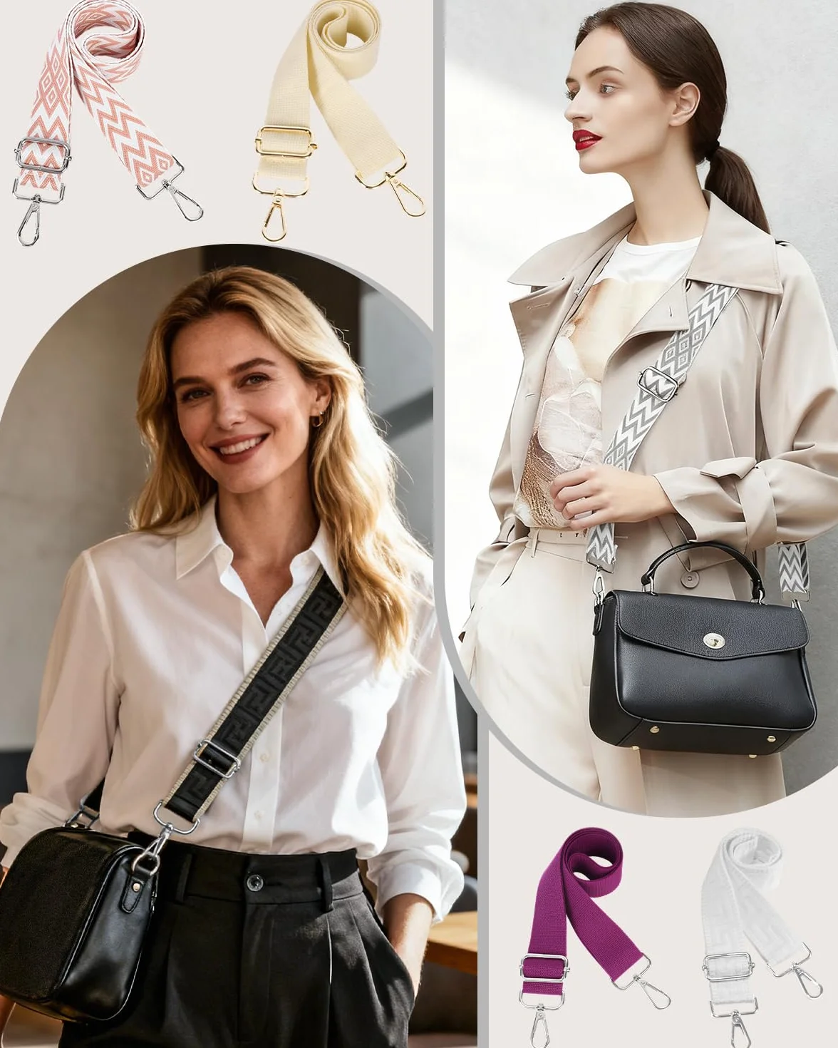 Bandoulière Réglable pour Sac à Main, Sangle de Rechange Femmes