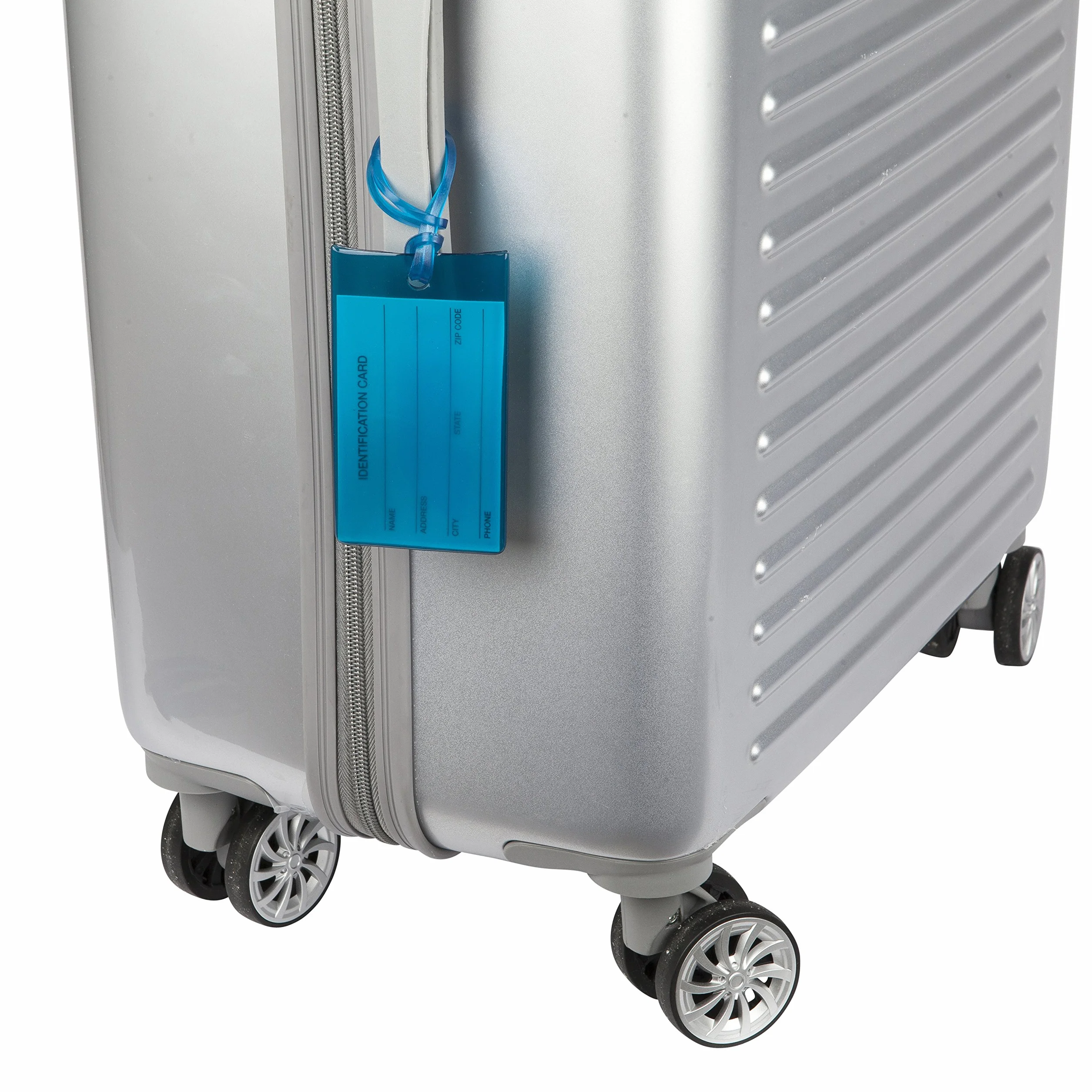 Étiquettes de Bagages Lot de 4 Flexibles Couleurs Vives Bleues pour Valises Sacs à Dos Voyage
