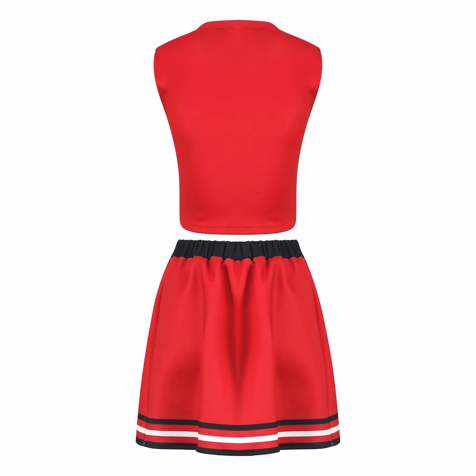 Costume de pom-pom girl pour femme - Haut court et jupe - Trèfles - Tenue d'Halloween