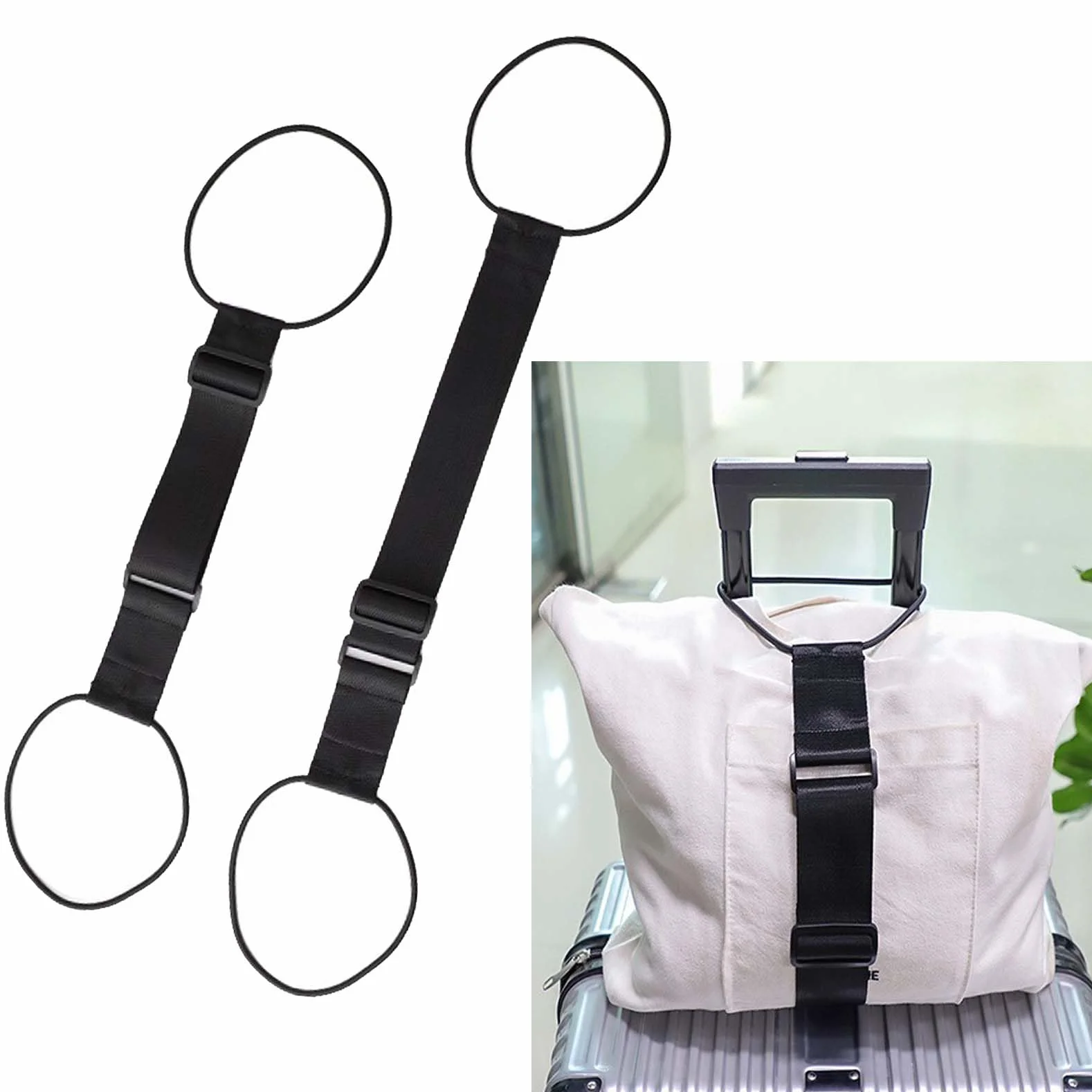 Sangle Elastique pour Bagage, Sangle de Valise Sécurisée, Accessoires Multifonctionnels (2 pièces)