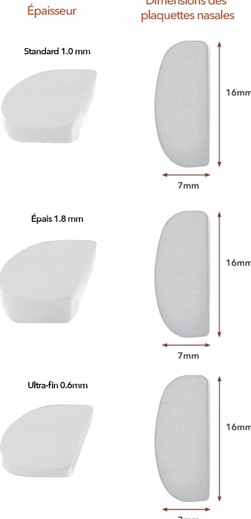 Setex Gecko Grip Plaquettes de Nez pour Lunettes 5 Paires Transparentes Antidérapantes 1 x 7 x 16 mm