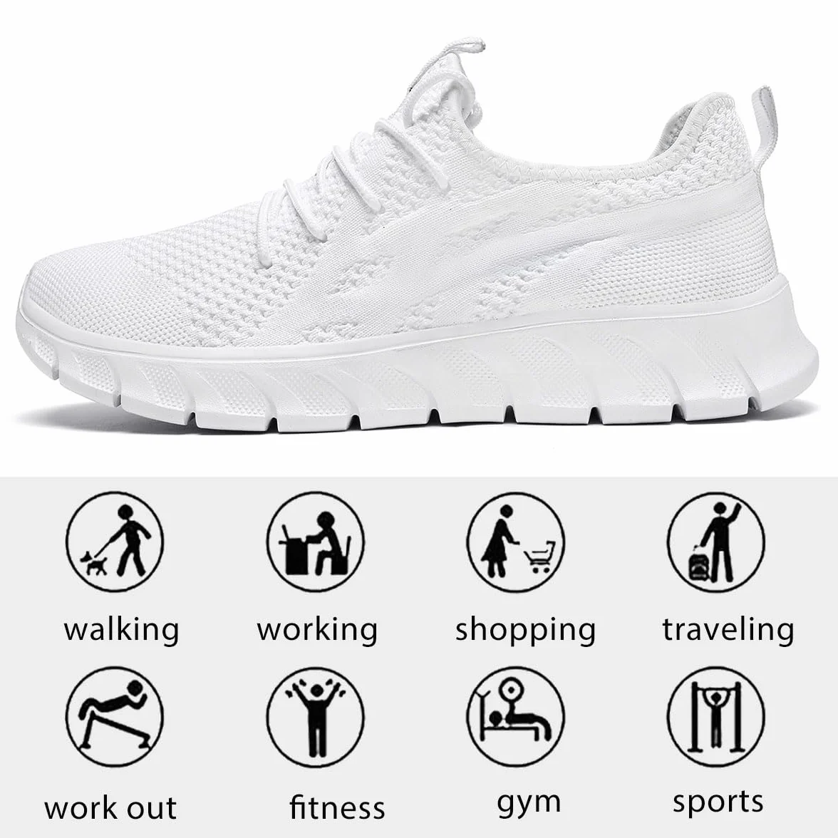 Chaussures de Course Hommes Léger Confortable Respirant Sneakers Fitness Jogging