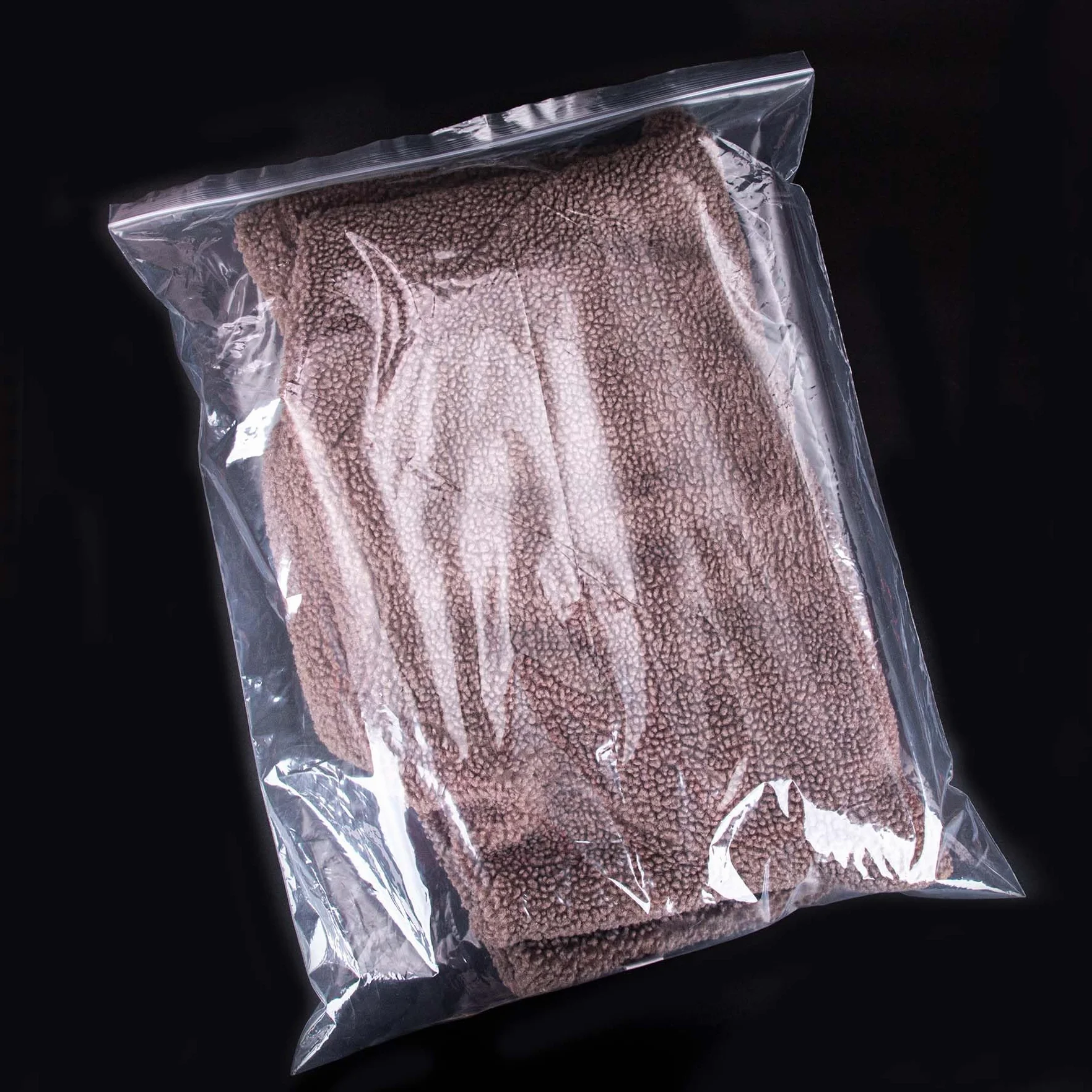 Sachets Plastique Transparents Refermables 40x60cm 15 Pièces Sac Zippé Rangement