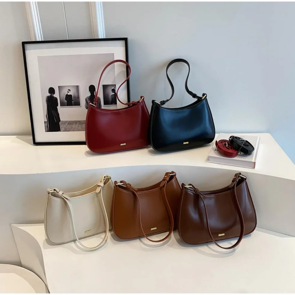 Sac Porté épaule en Cuir Véritable pour Femme, Sac à Main Tendance Bandoulière Rétro pour Shopping Travail Voyages