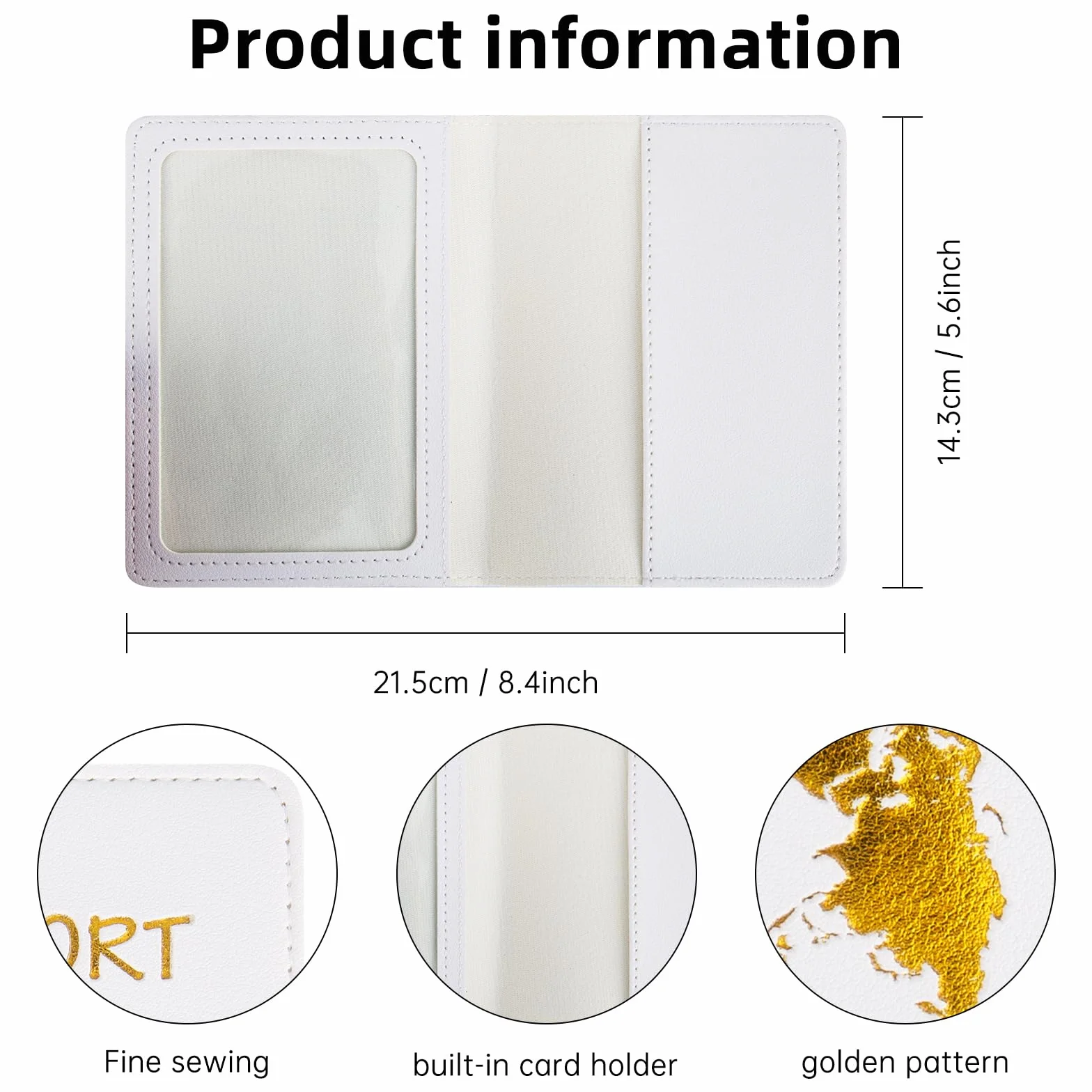 Protege Passeport Lot de 2 Cuir Porte Passeport pour Cartes De Crédit Noir Blanc