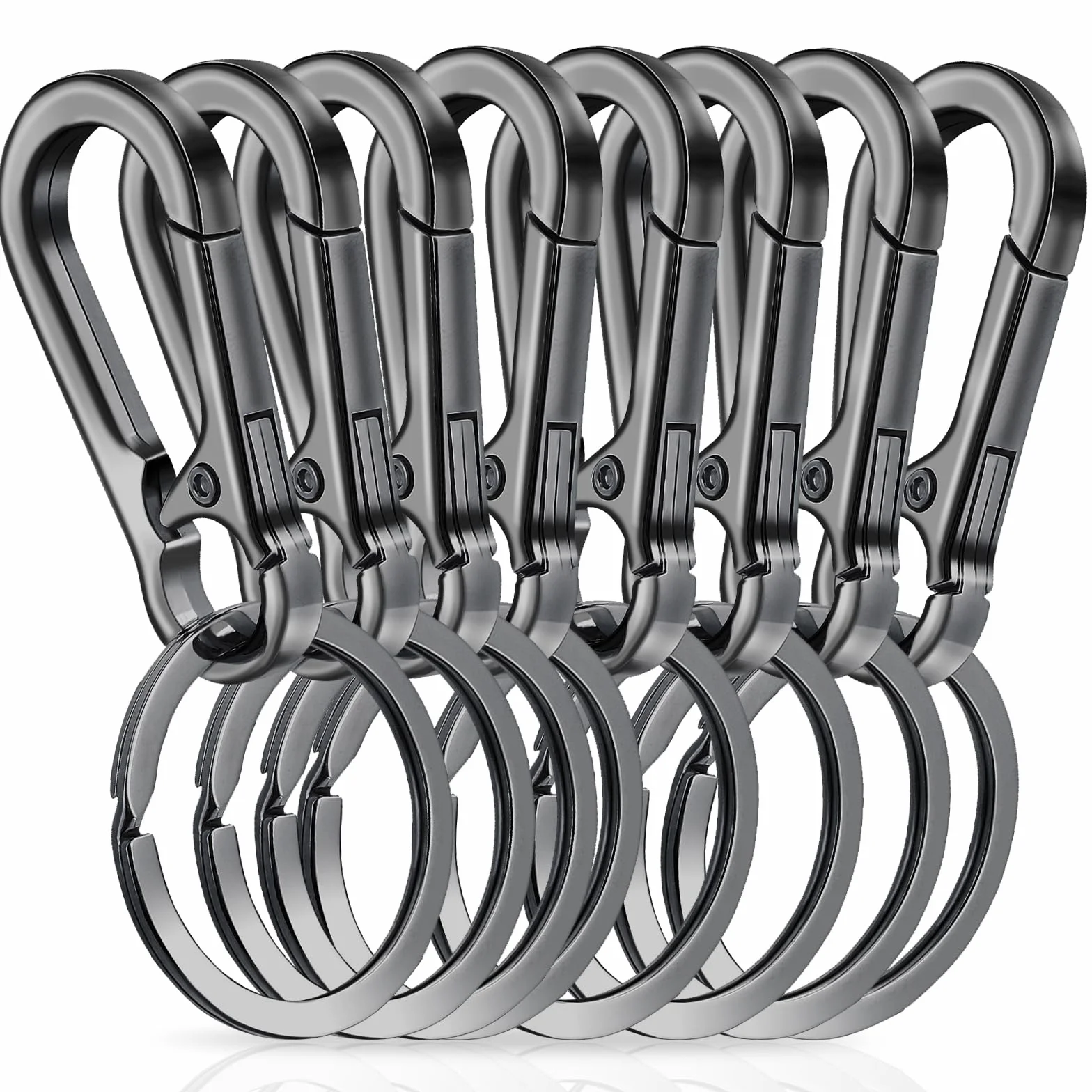 Porte Clés En Métal Robuste Mousqueton Alliage De Zinc Organisateur Crochet Clip Pour Clés