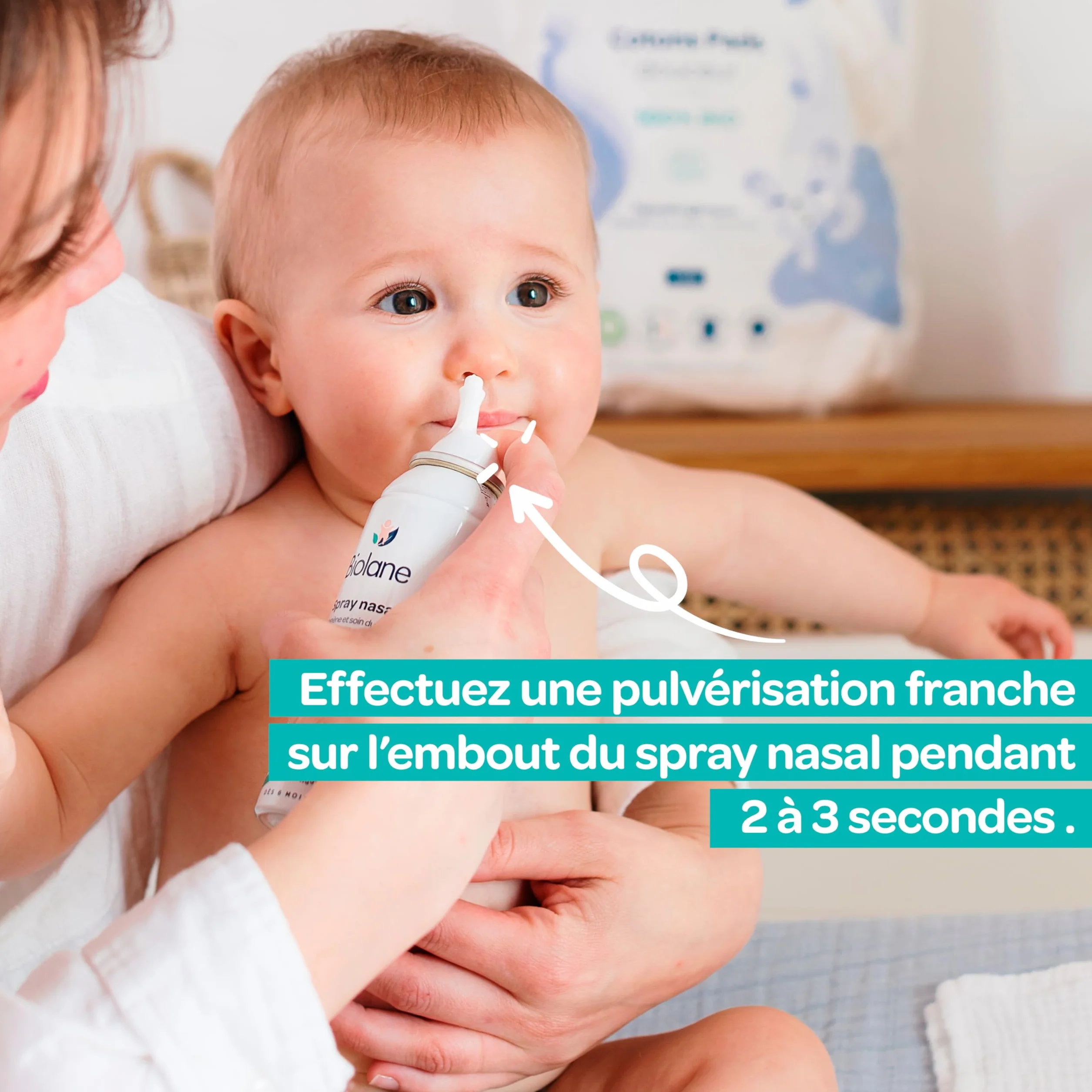 BIOLANE Spray Nasal Eau de Mer thermale Bébé Hygiène et Soin du nez 100% Naturelle Dès 6 mois Fabriqué en France
