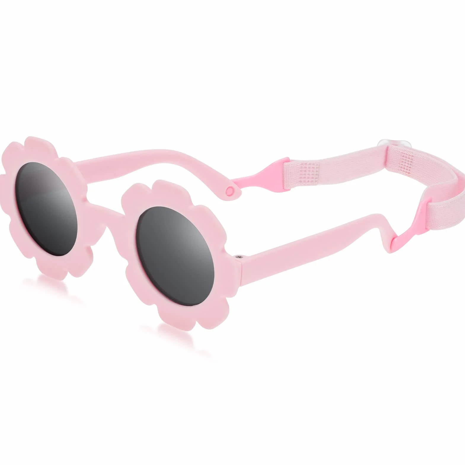 Lunette de Soleil Enfant Polarisées Bébé Anti UV400 avec Sangle Réglable 0-2 Ans