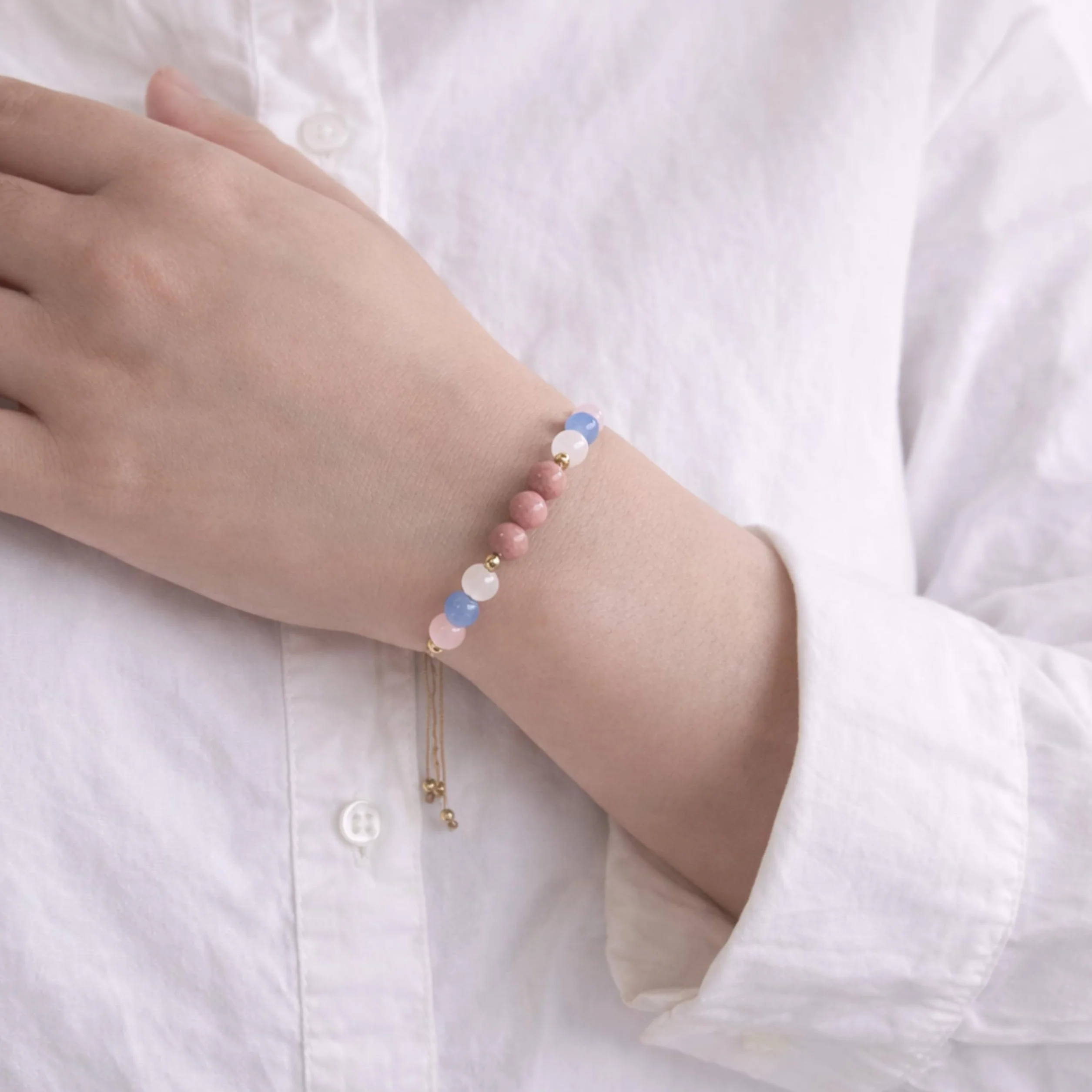 Bracelet Future Maman Pierre Naturelle Ajustable – Cadeau Femme Enceinte Baby Shower