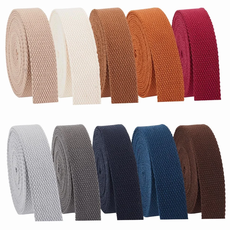 PH PandaHall 10 Couleurs Sangle en Coton Polyester 28.8m 25mm Poignées de Sac