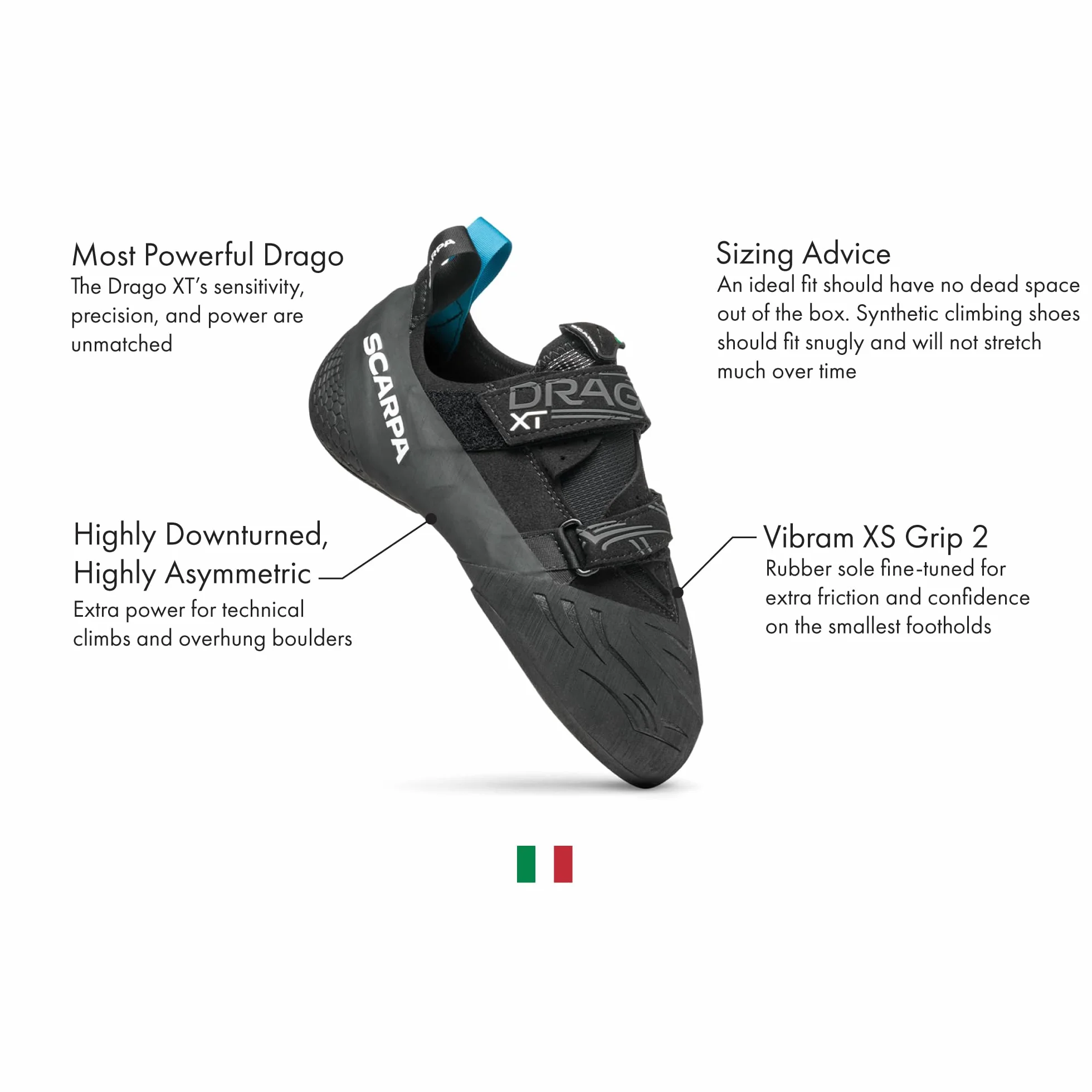 Scarpa Drago XT Chaussons d'escalade Black-Iron 36