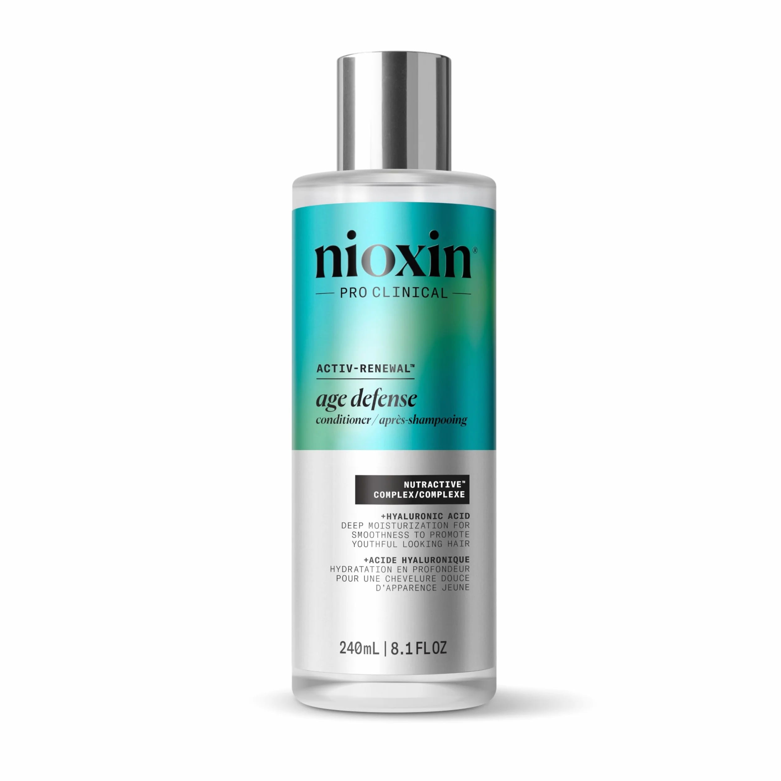 Nioxin Age Defense Après-shampoing cheveux blancs fortifiant acide hyaluronique