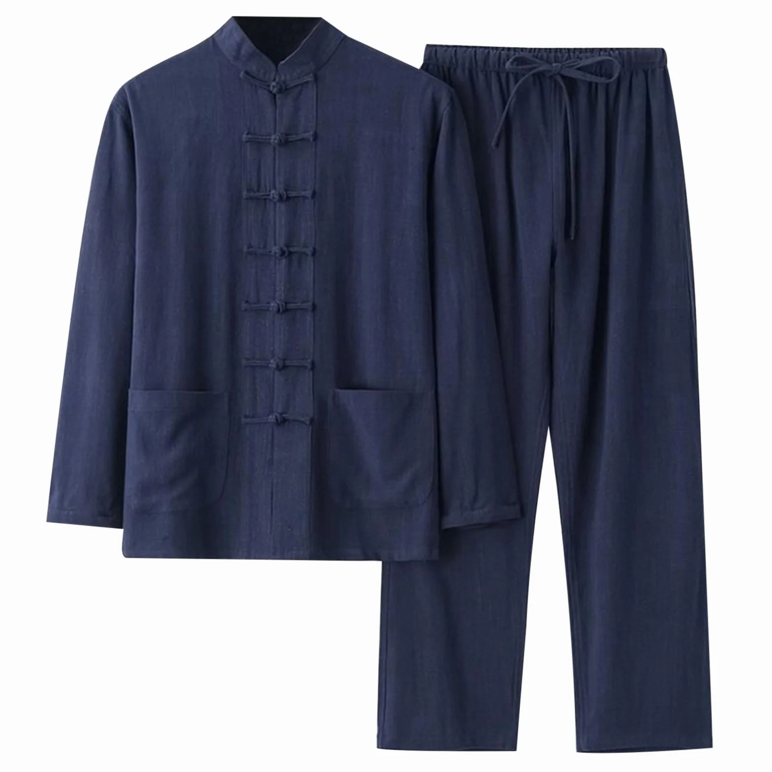 Costume Traditionnel Chinois D'arts Martiaux Homme Femme 2 Pièces Kung Fu Tai Chi Classique Tangzhuang Chemise Pantalon