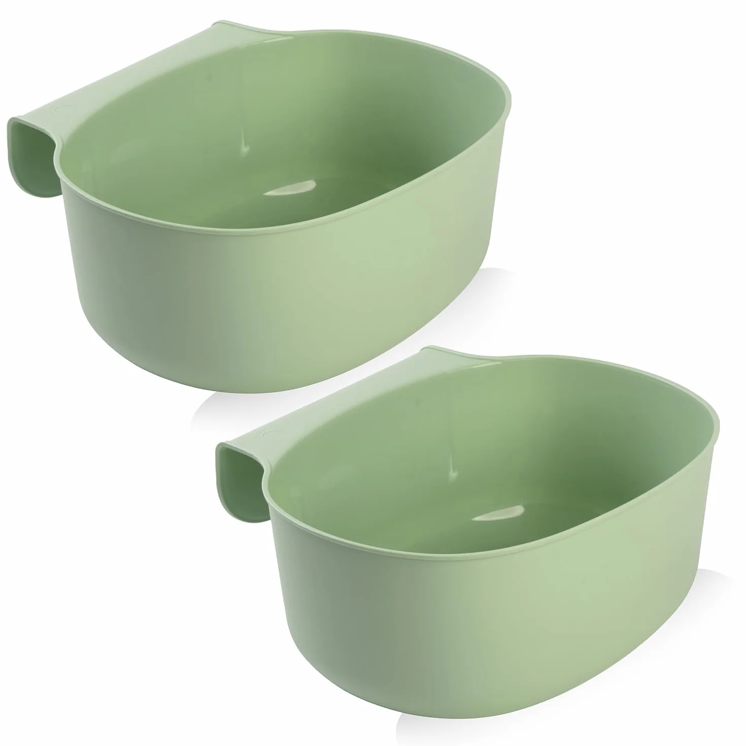 Poubelle Plan de Travail à Suspendre 26 x 17 x 12 cm - Bac Plastique Cuisine Vert