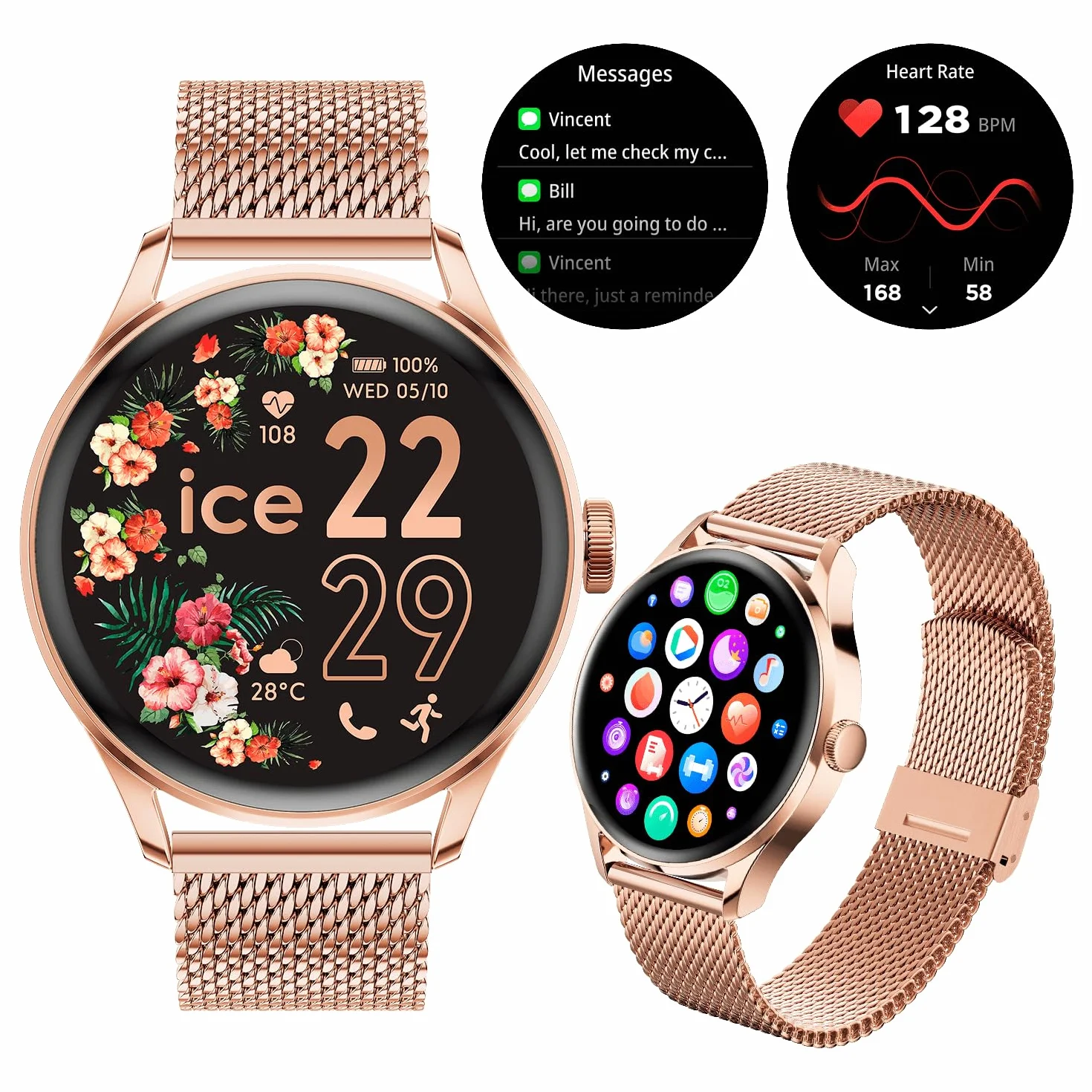 Ice-Watch Ice Smart 2.0 Montre connectée Ronde 1,20 Pouces