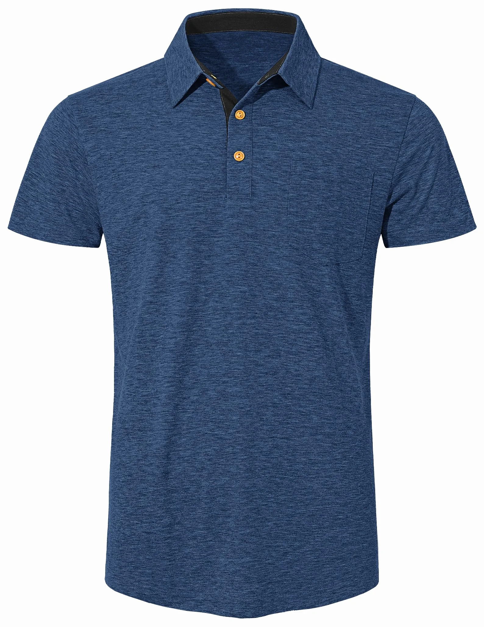 TARAINYA Polo Homme Coton Manches Courtes Poche Tee-Shirt Été