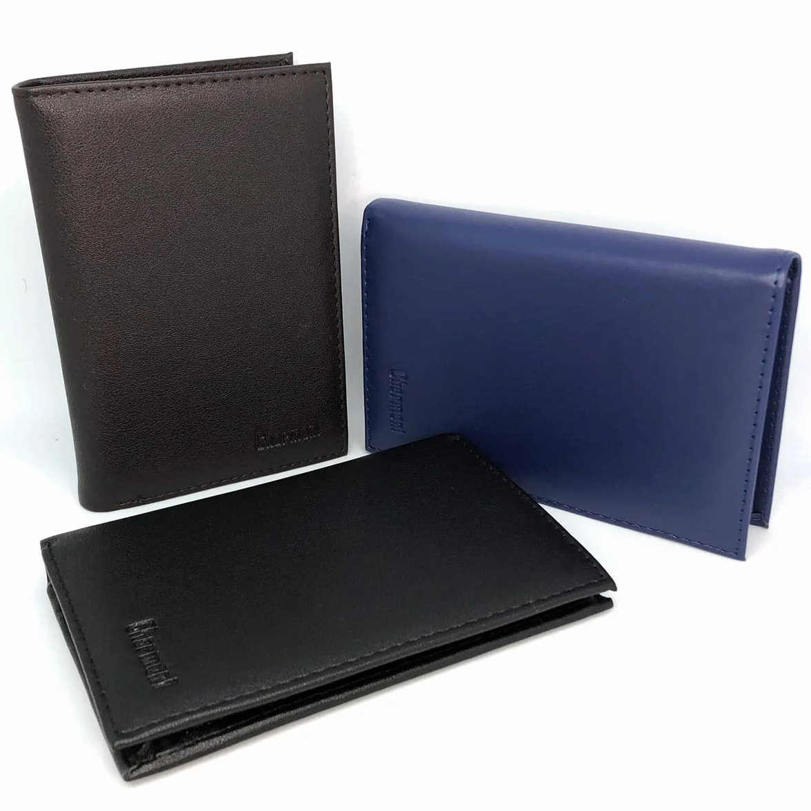 Charmoni Grande Portefeuille Homme Cuir synthétique Noir 11x15 cm