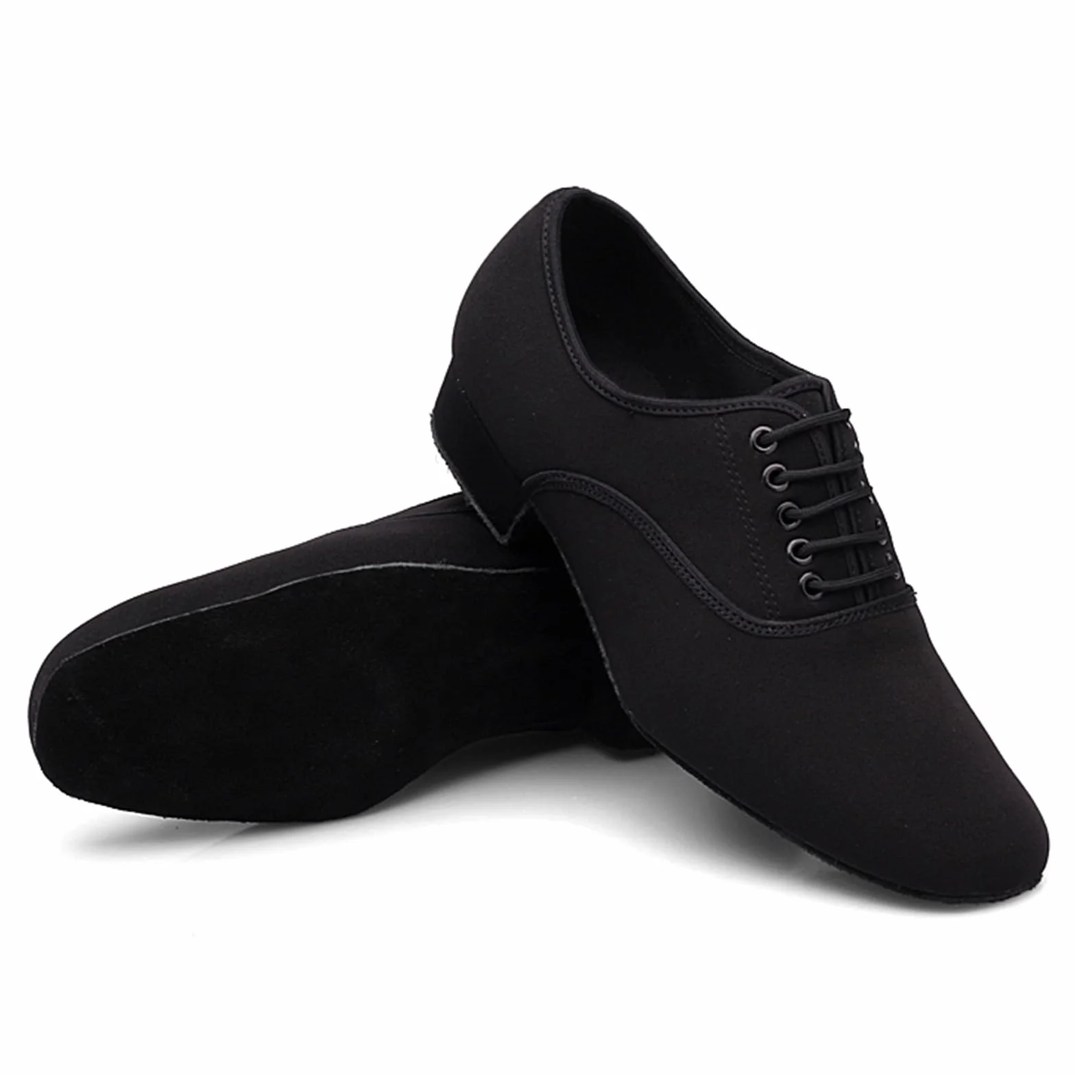 Chaussures De Danse Hommes Talon Bas Cuir Semelle Souple Tango Valse Salon Intérieur