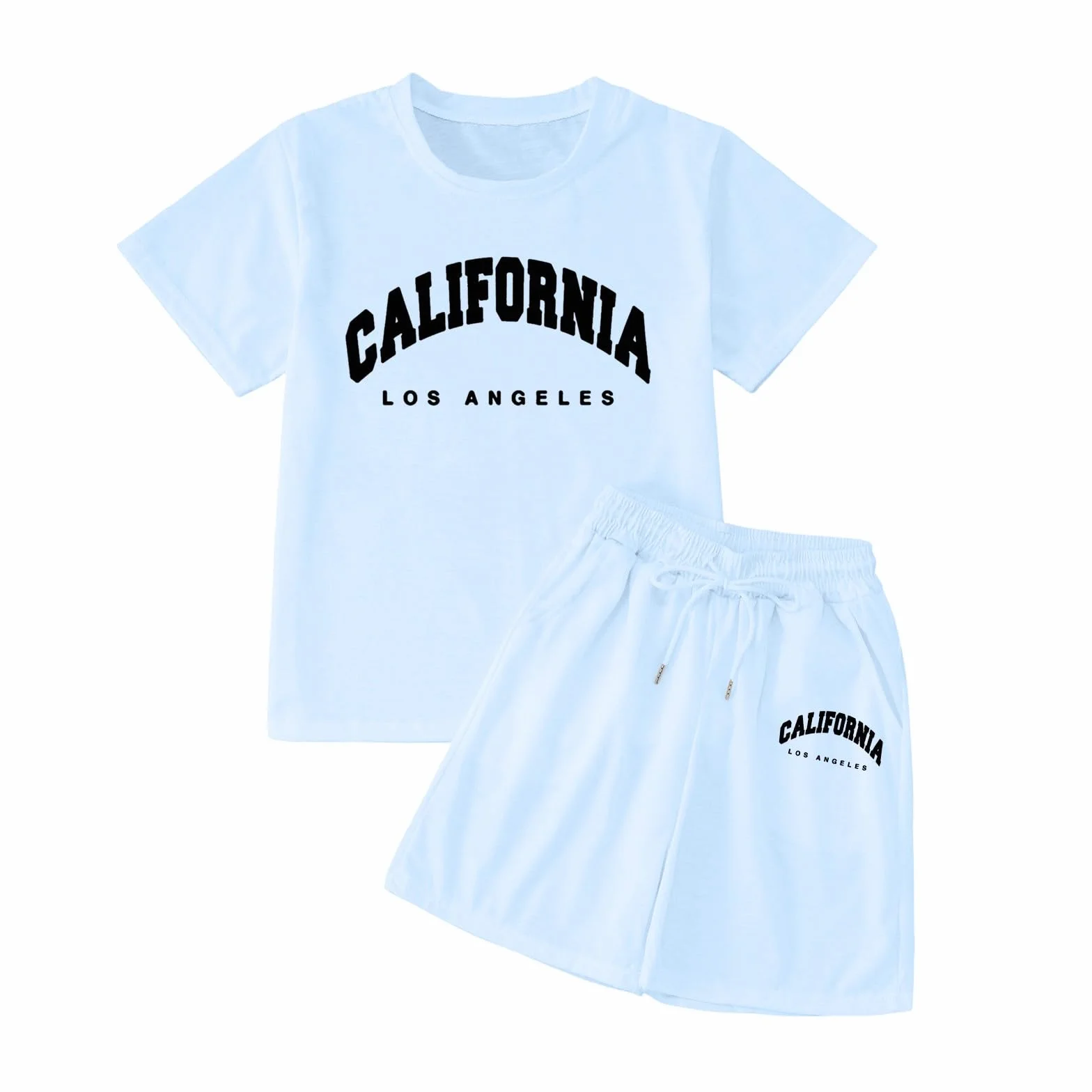 Ensemble t-shirt et short 2 pièces pour filles vêtements de sport respirant 4-14 ans