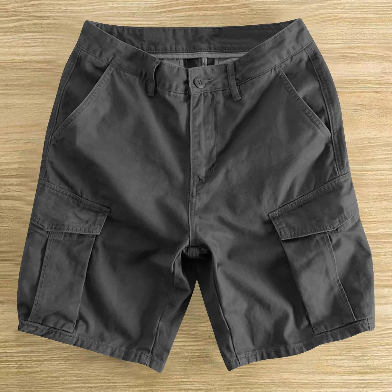 Short Homme Cargo Décontracté Coupe Ample Poches Latérales Fonctionnelles