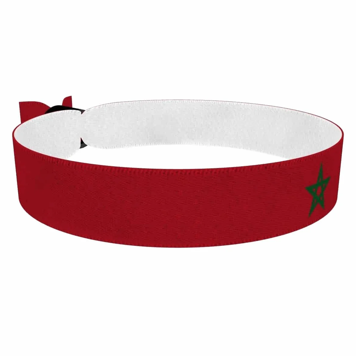 Bracelet Drapeau du Maroc imperméable Accessoire en tissu unisexe pour événements sportifs et festivals