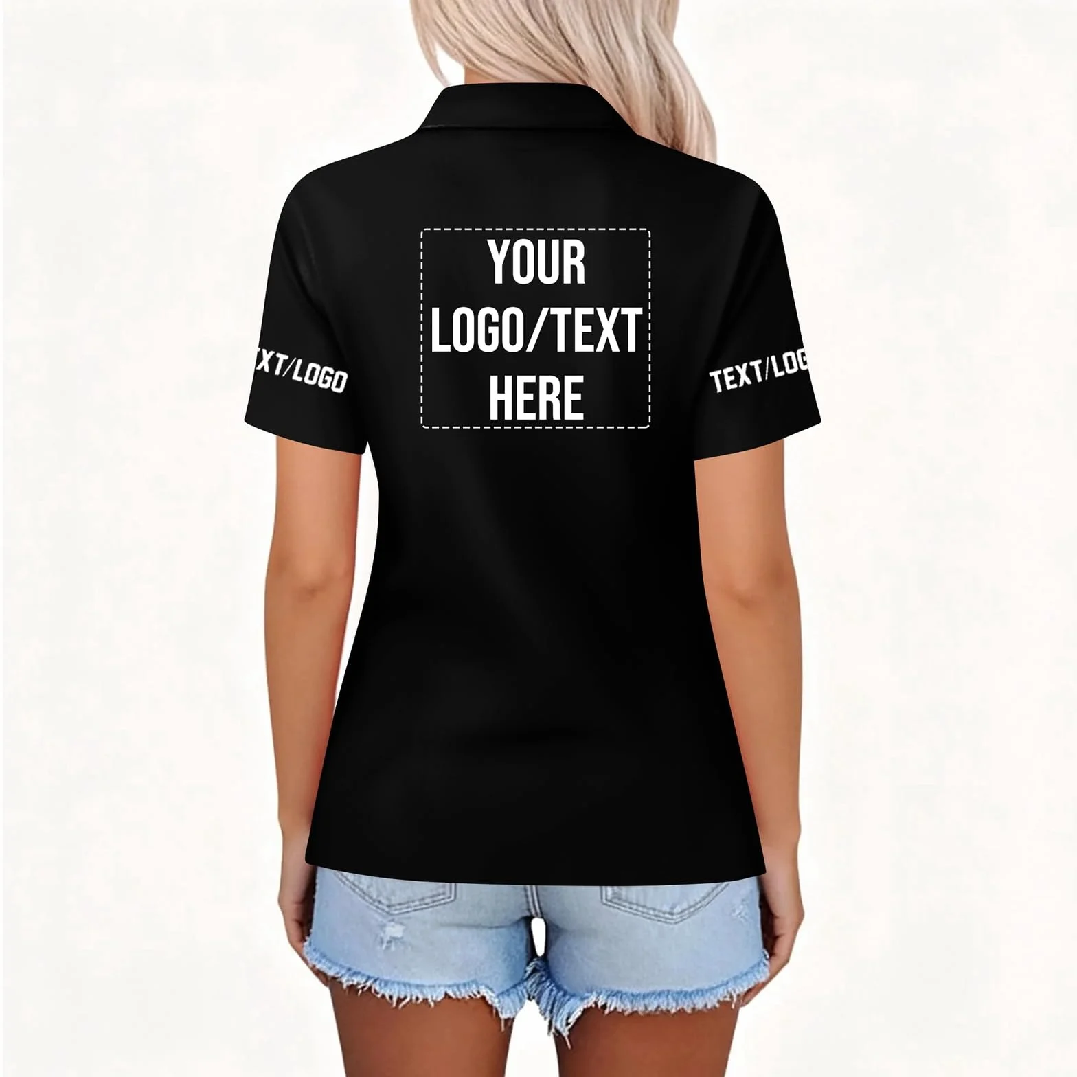 Polo Femme Manche Courte Personnalisé avec Logo, Golf Tennis Tops S-3XL
