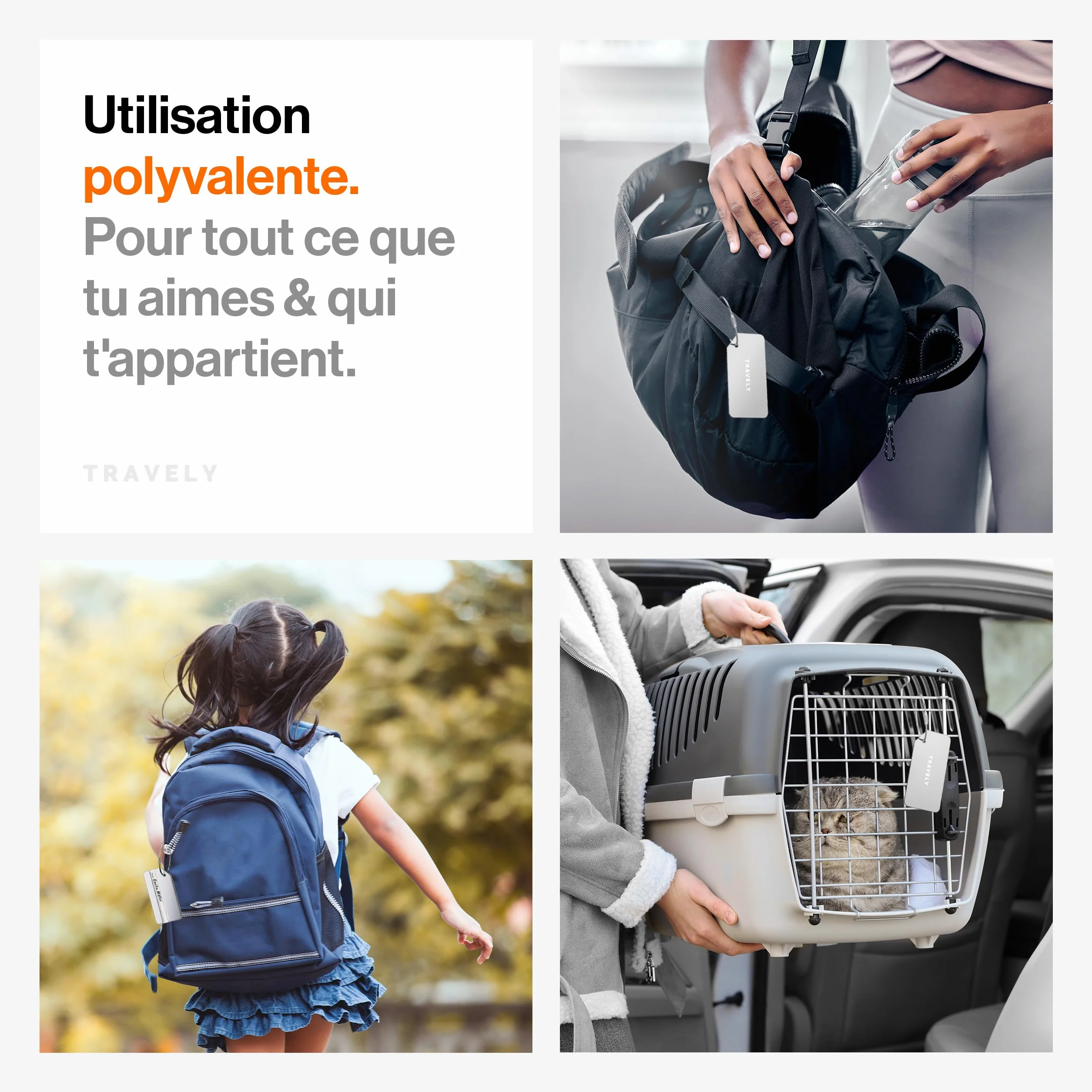 Étiquette de bagage de qualité supérieure - Nominative et protection de la vie privée - Polyvalente