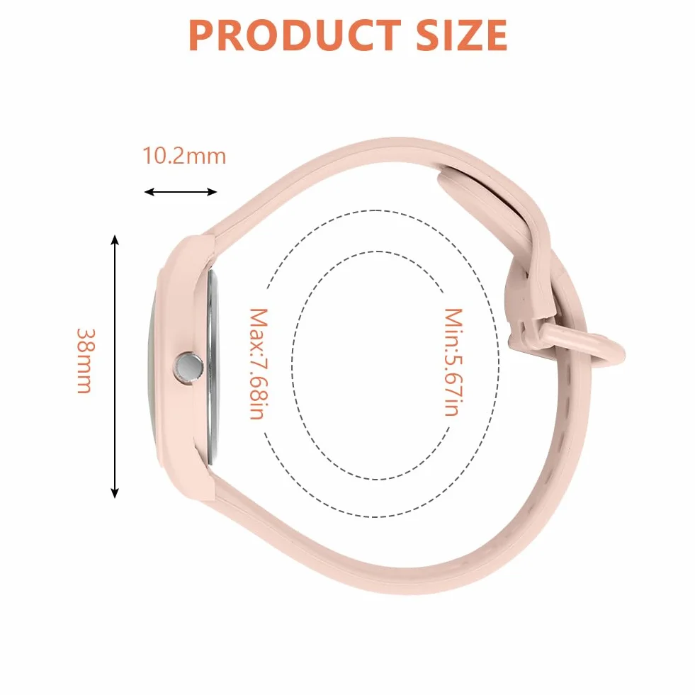 OFFCUP Montre Femme Bracelet Silicone 38 mm Sport Analogique Quartz Cadran Facile à Lire