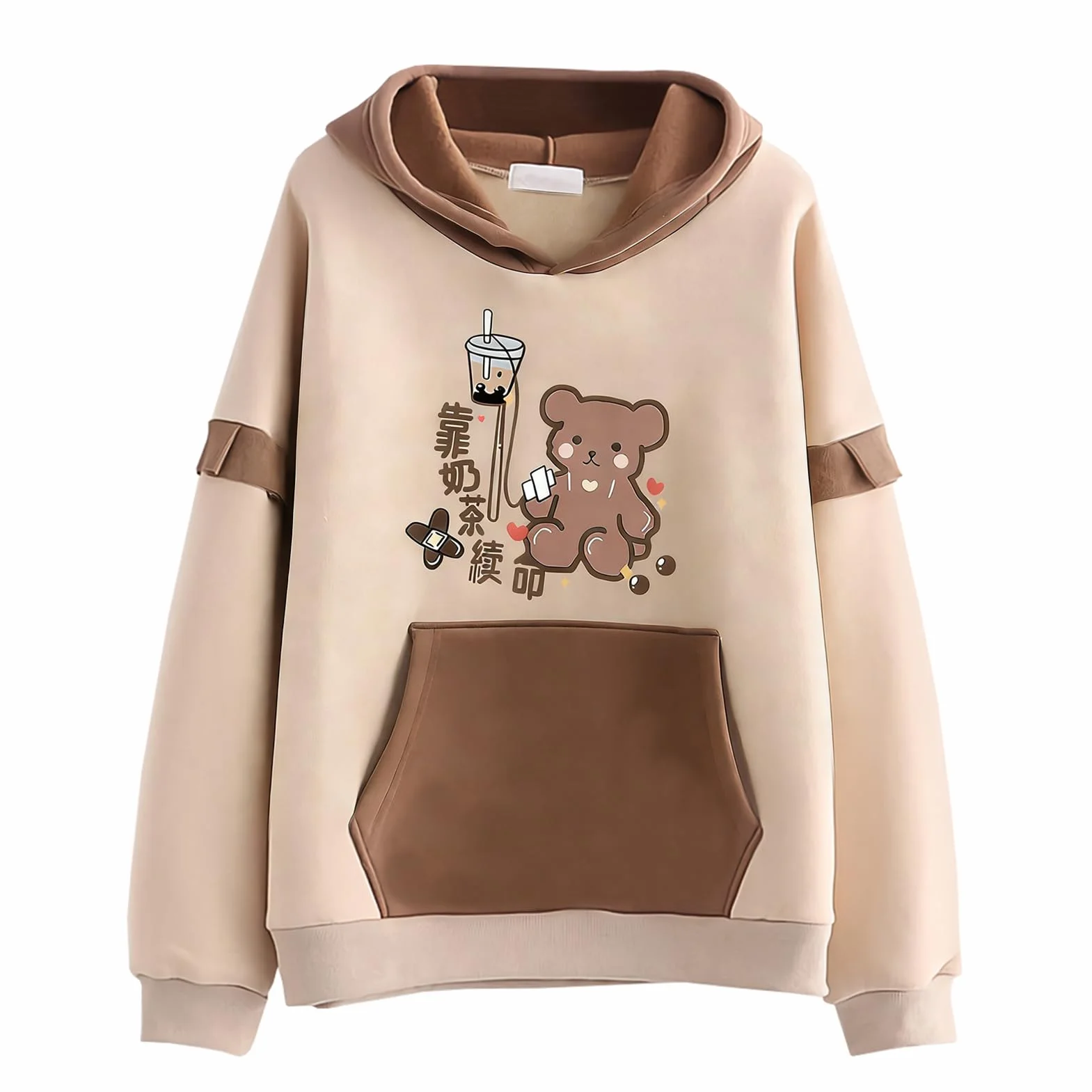 Sweats à Capuche Fille Imprimé Cartoon Sweatshirt Confortable Enfant Pull