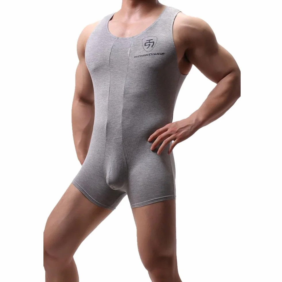 Combinaison monobloc en coton modal homme sous-vêtement sport maillot de corps