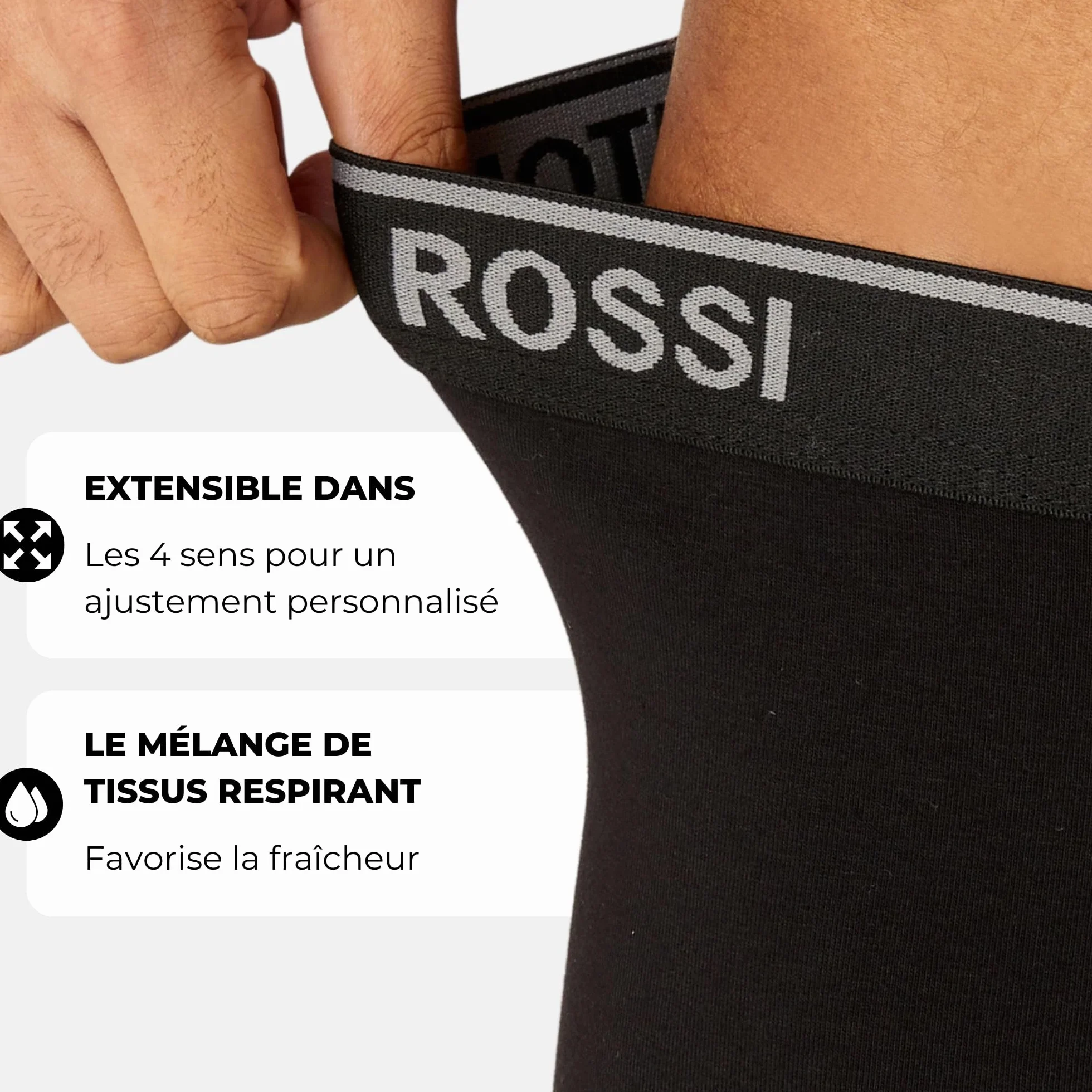 ANTONIO ROSSI boxers ajustés hommes lot 12 ceinture élastique