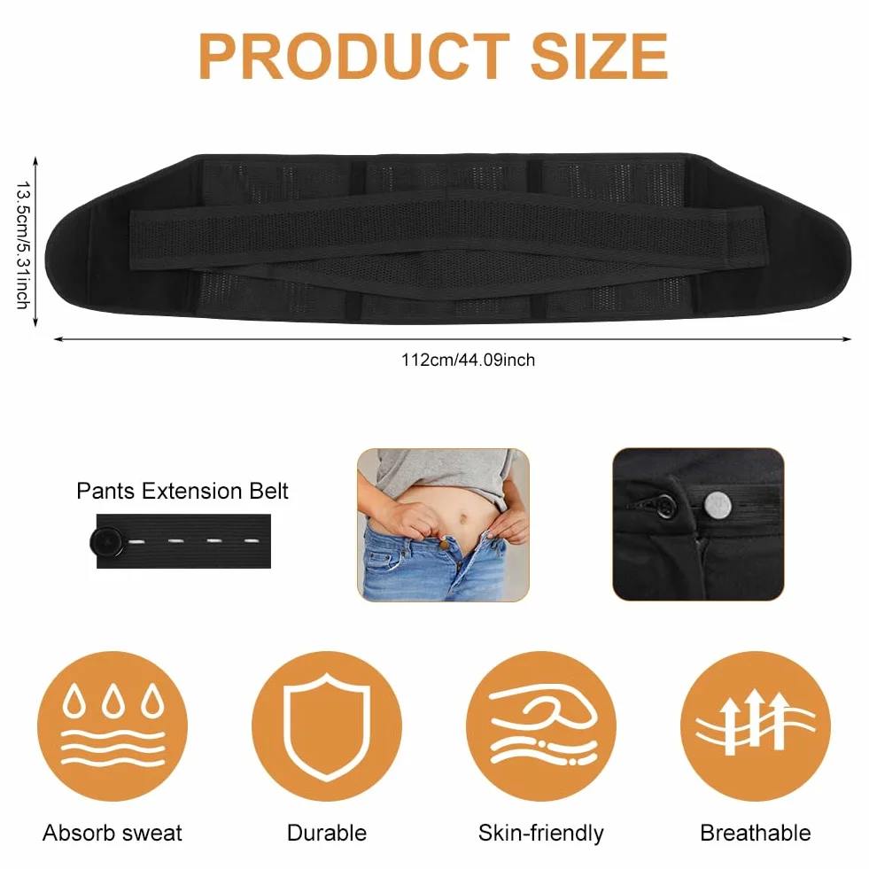 ACWOO Ceinture Post Accouchement Récupération Abdominale Gainante avec Extenseurs de Taille Réglable Respirant Ventre Plat Gaine Post-Partum