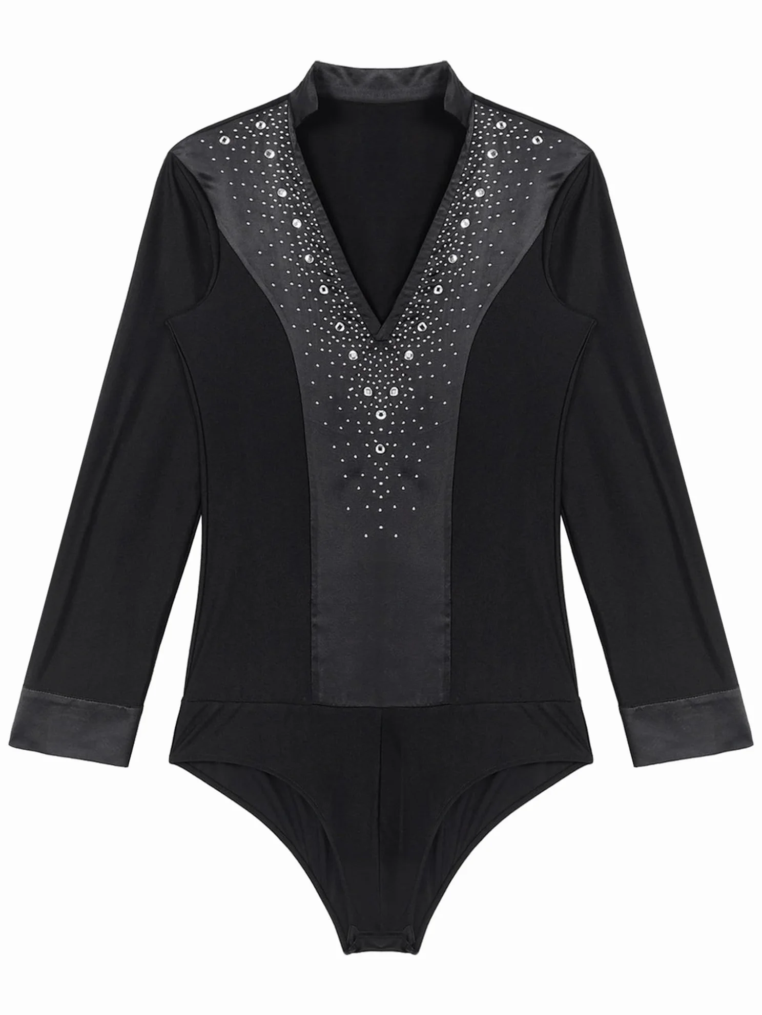 JEATHA Justaucorps De Danse Manches Longues Combinaison De Ballet Latin Moderne Body Chemise De Soirée