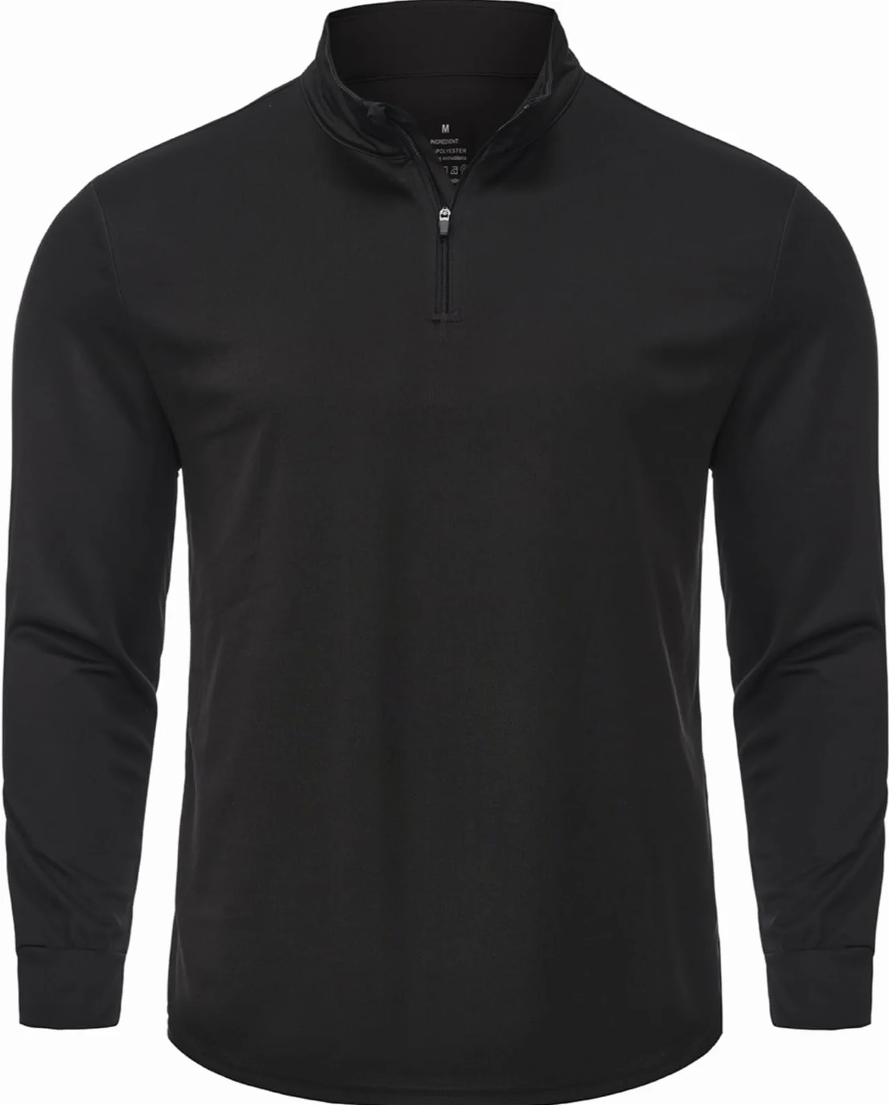 Homme 1/4 Zip Manches Longues Col Montant Séchage Rapide Tops Course Respirant Sport Maillot Haut