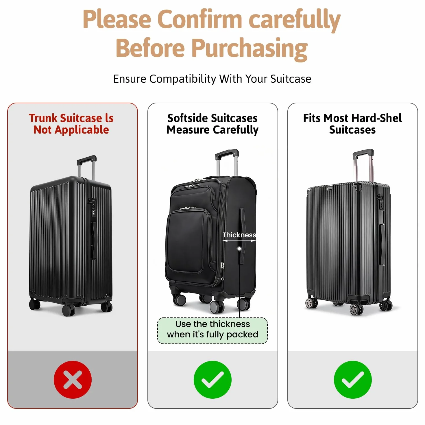 OrgaWise Housses de protection pour valises et bagages, Noir, X Large