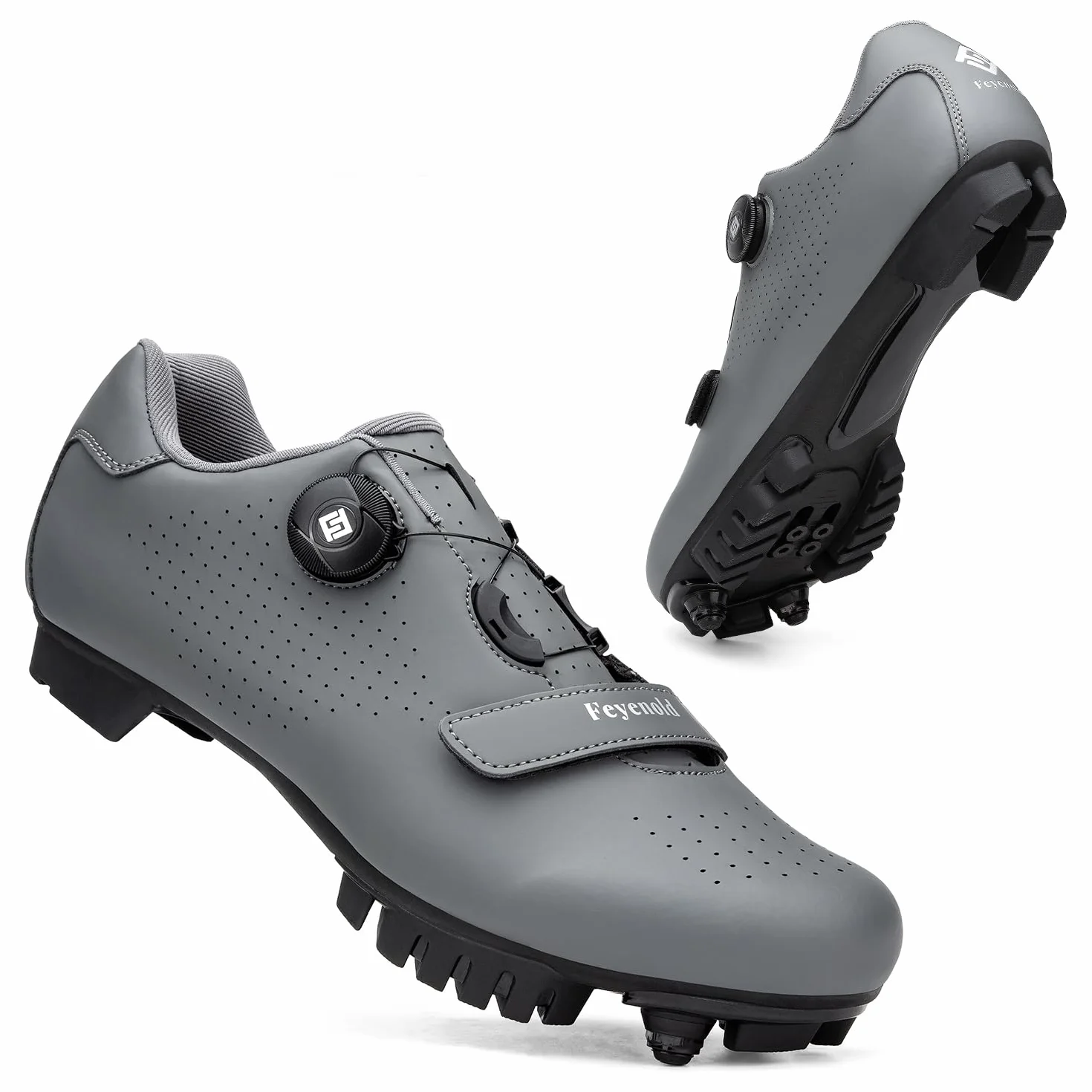 Feyenold Chaussures de Cyclisme VTT Chaussures de vélo de Montagne Compatibles SPD Cleats