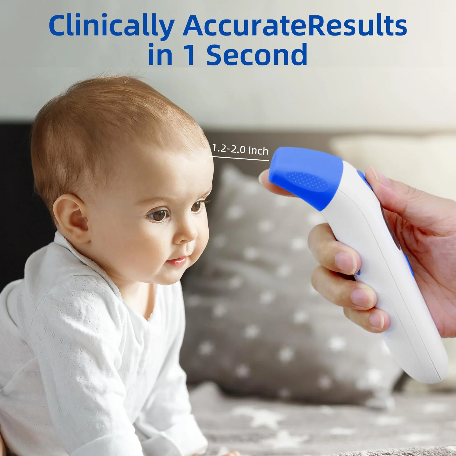 Berrcom Thermomètre frontal et auriculaire numérique sans contact infrarouge bébé adulte