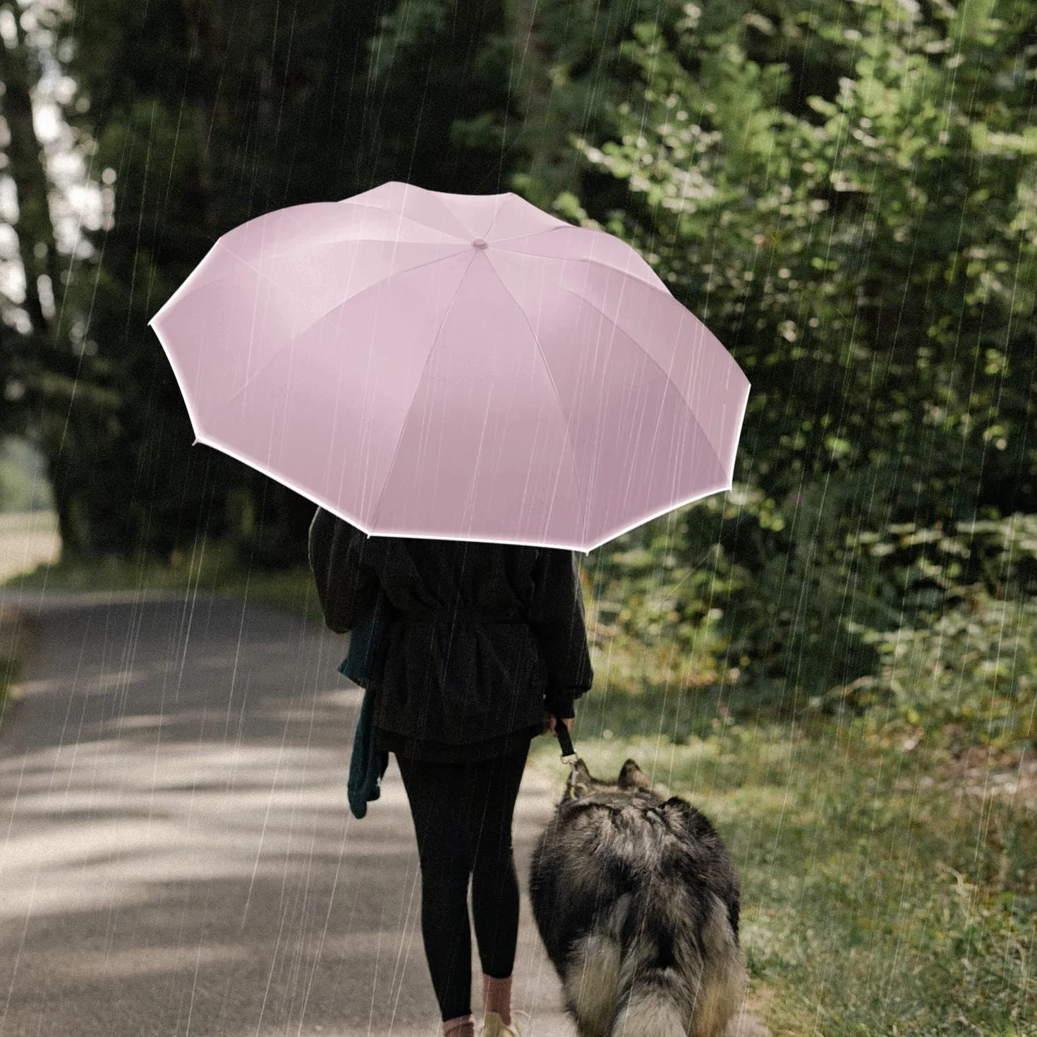 Parapluie inversé pliant automatique 10 baleines anti vent diamètre 105 cm