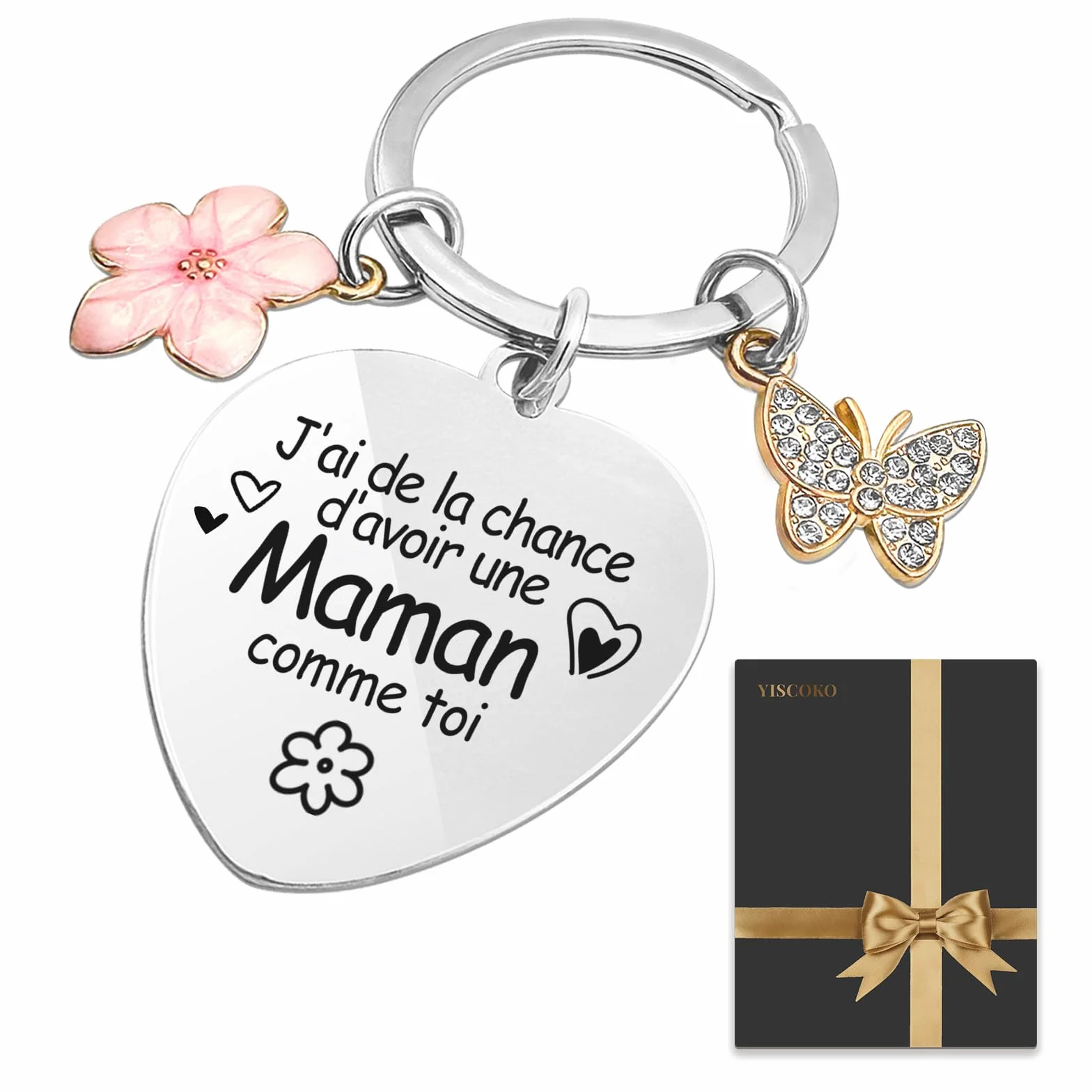 Porte-Clefs Fête des Mères Cadeau Maman Anniversaire Noël